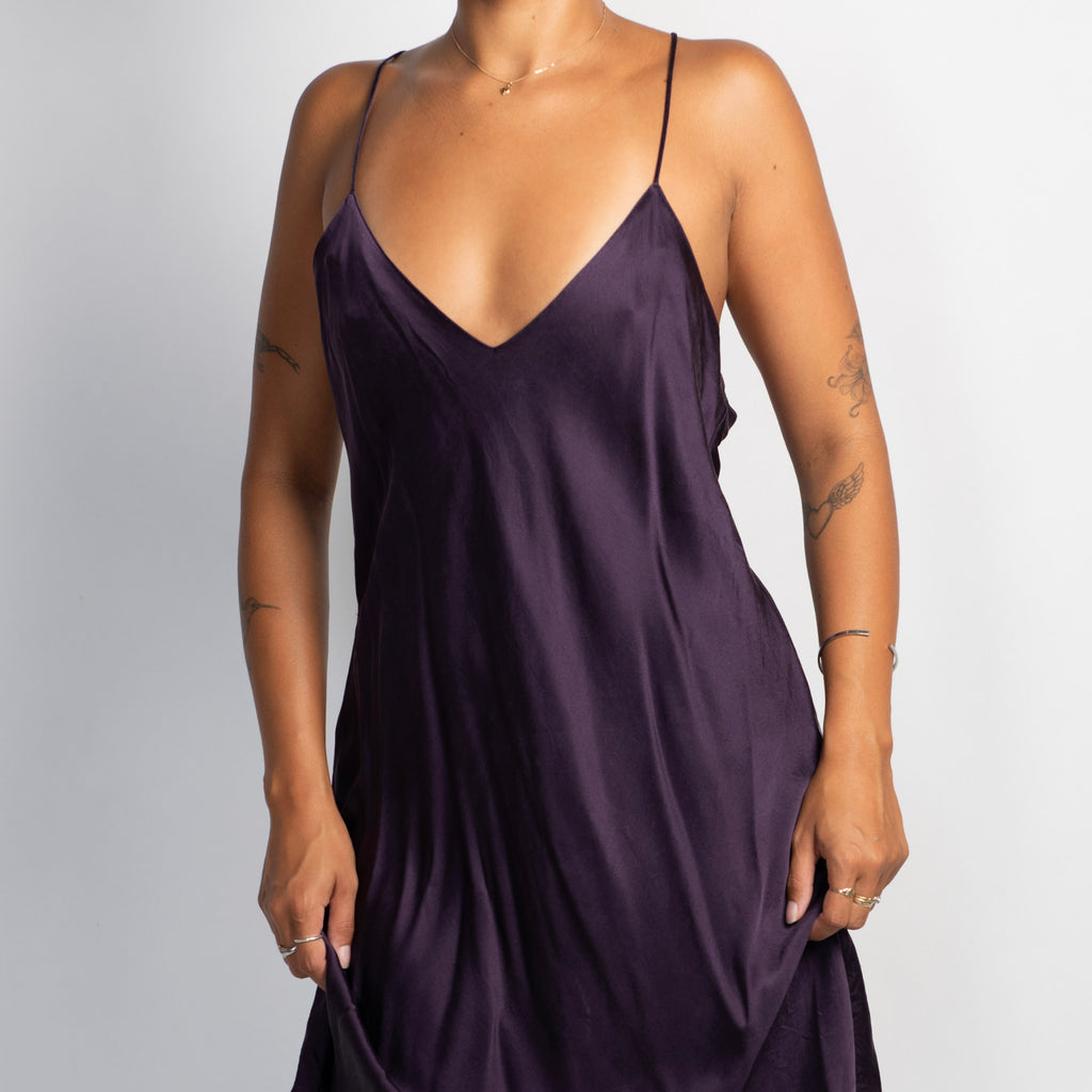 DEEP PURPLE SLIP DRESS
