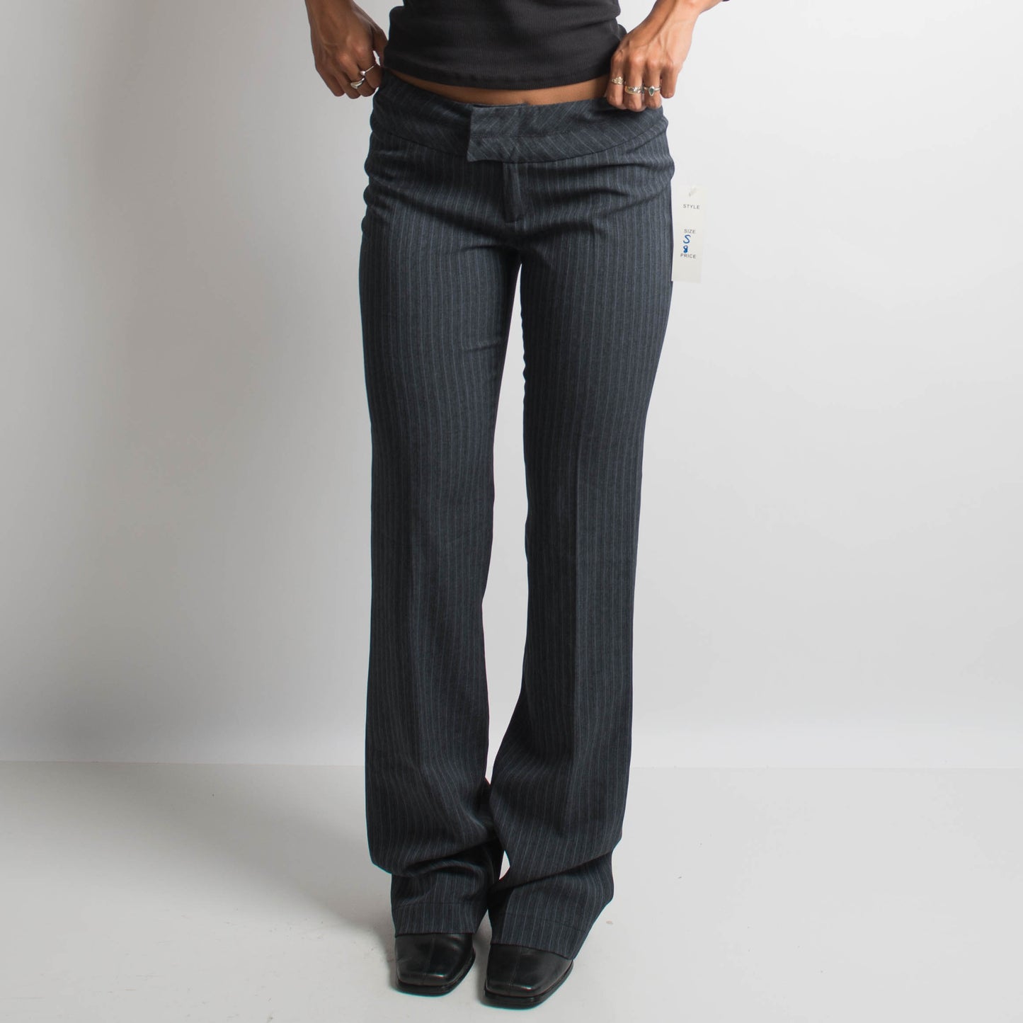 CHARCOAL BOOTCUT TROUSERS