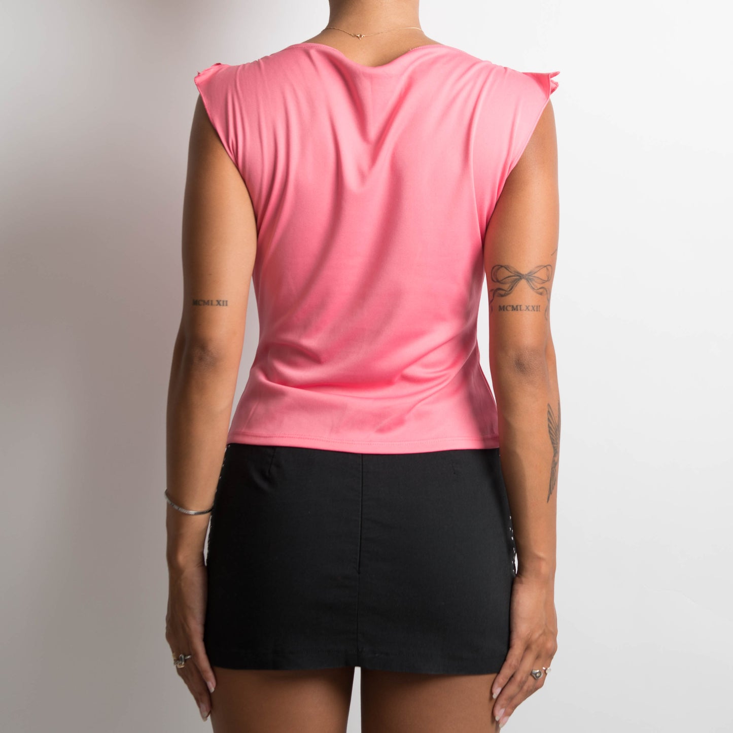 PINK WIDE HIGH NECK TOP