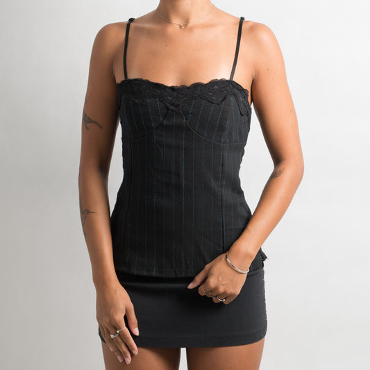 BLACK PINSTRIPE CAMISOLE