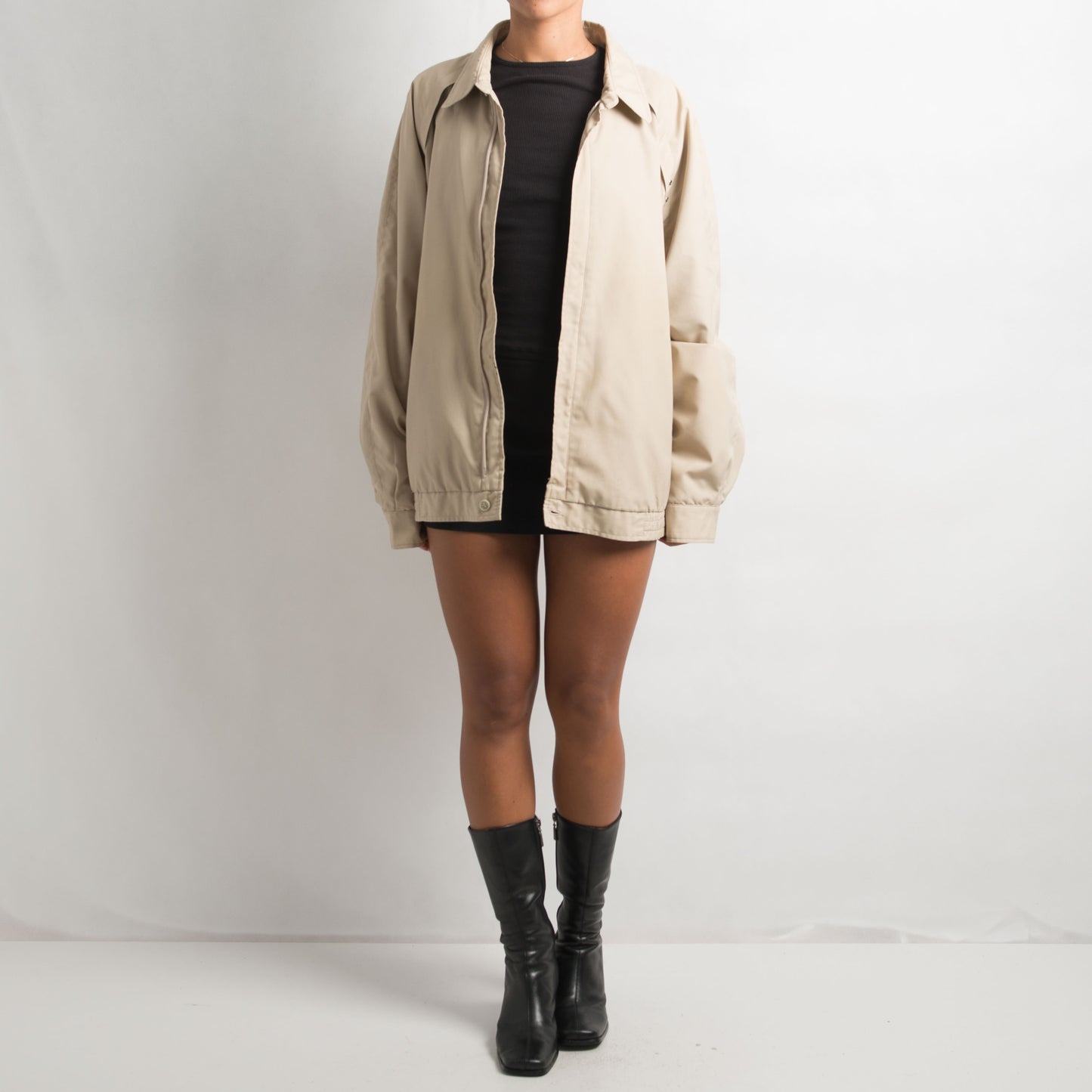 BEIGE ZIP UP JACKET