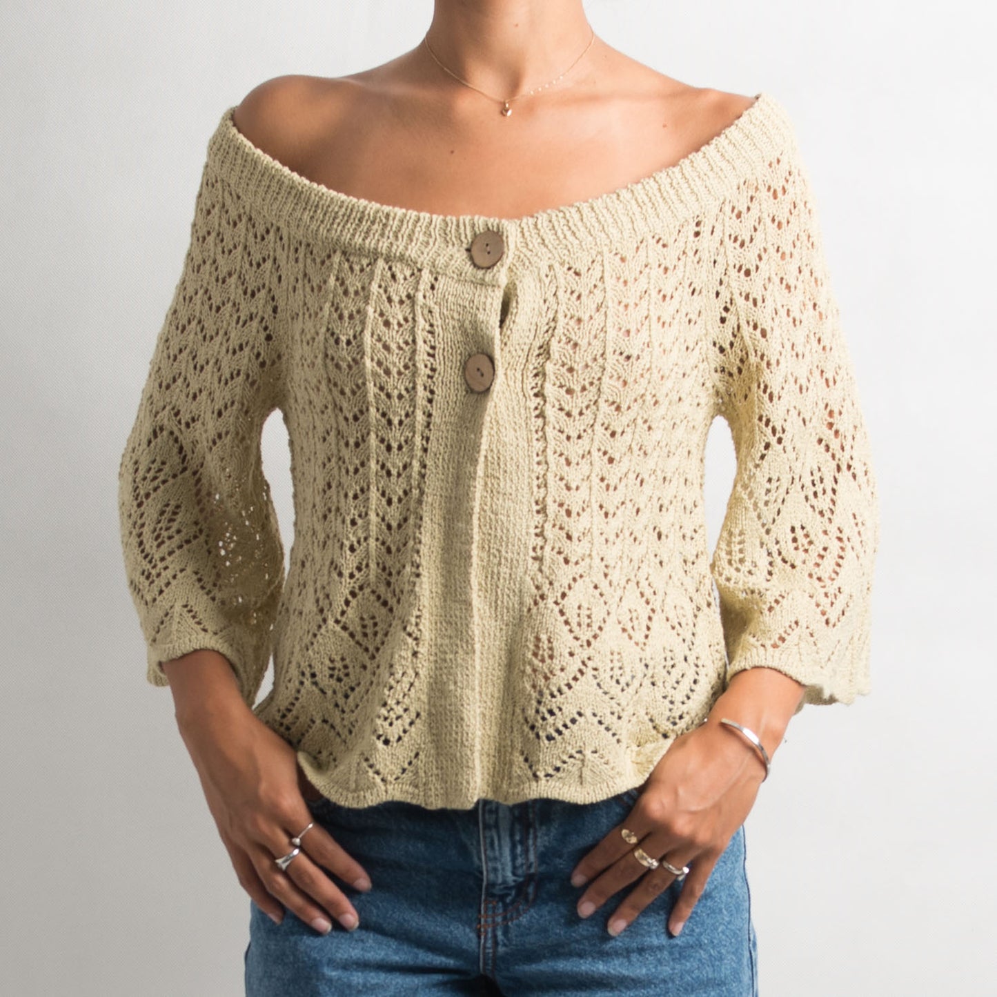 OFF THE SHOULDER CROCHET KNIT