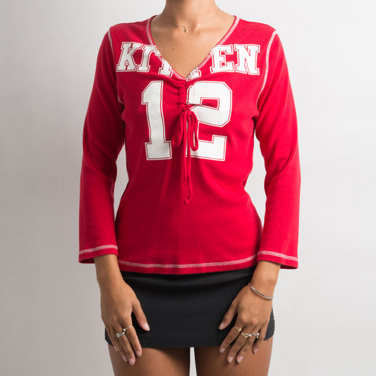 RED GRAPHIC LONG SLEEVE