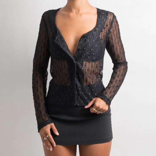 LACE LONG SLEEVE TOP