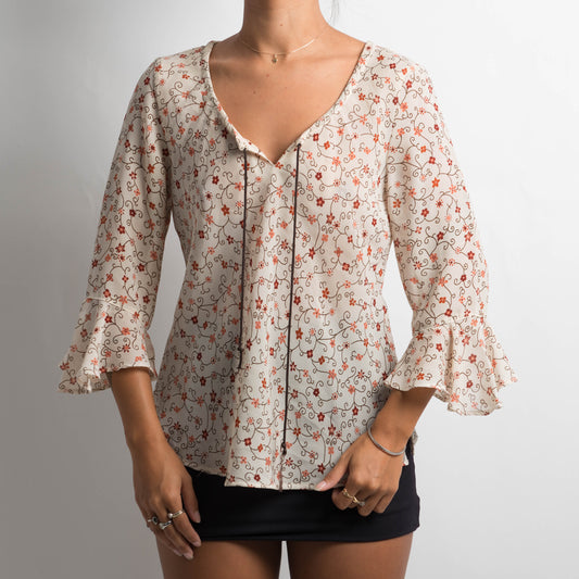 SHEER FLORAL TOP