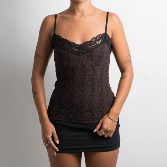 BROWN LACE CAMISOLE