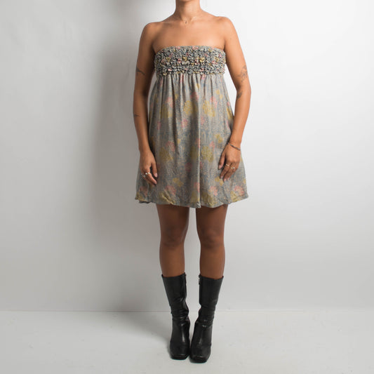 SILK PATTERNED DRESS / SKIRT