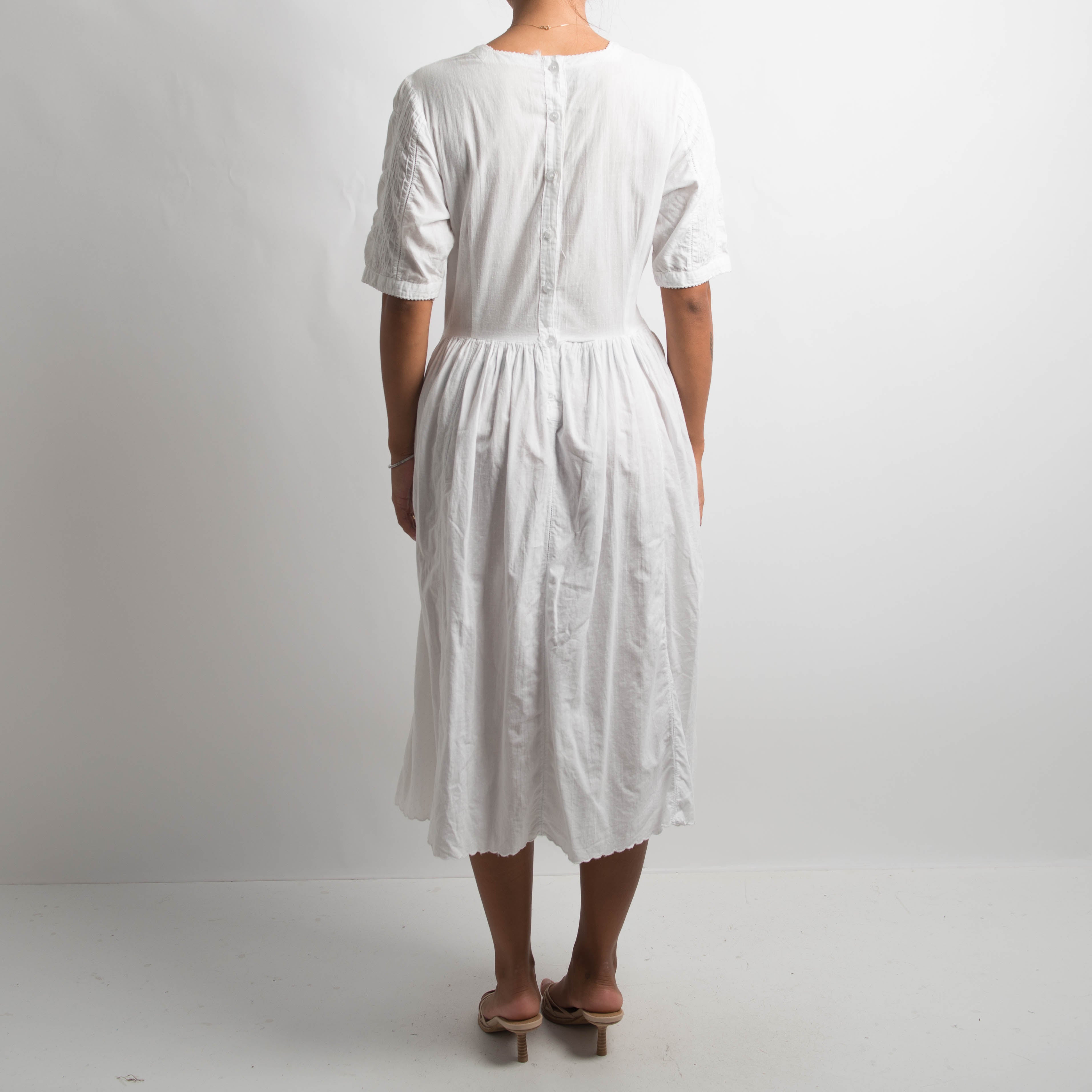 WHITE EMBROIDERED DRESS