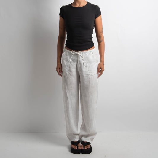 WHITE LINEN PANTS