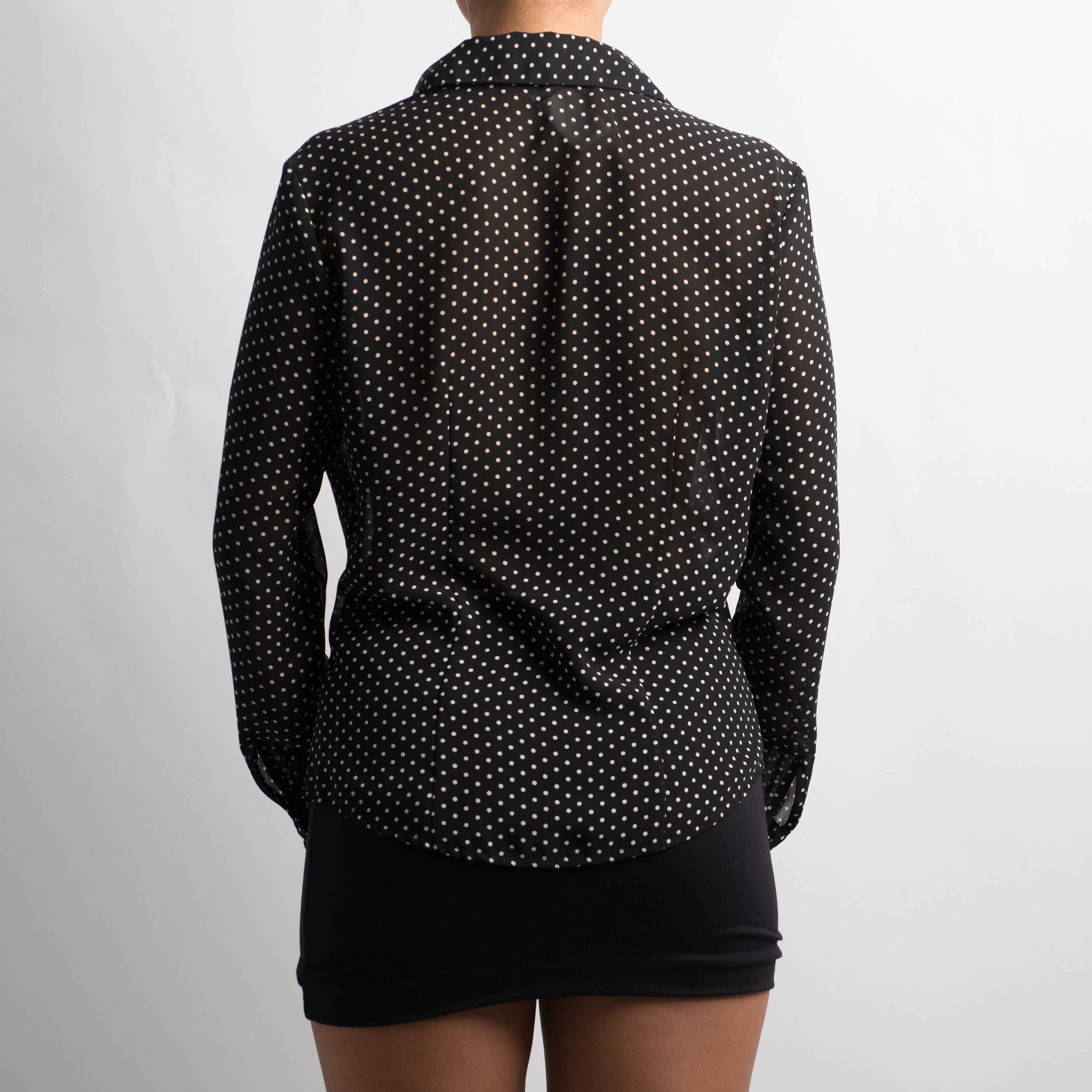 SHEER POLKA DOT BLOUSE