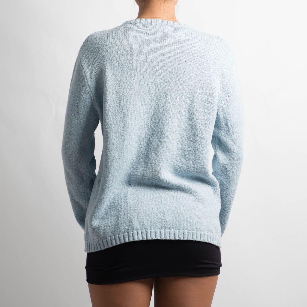 BLUE KNIT SWEATER