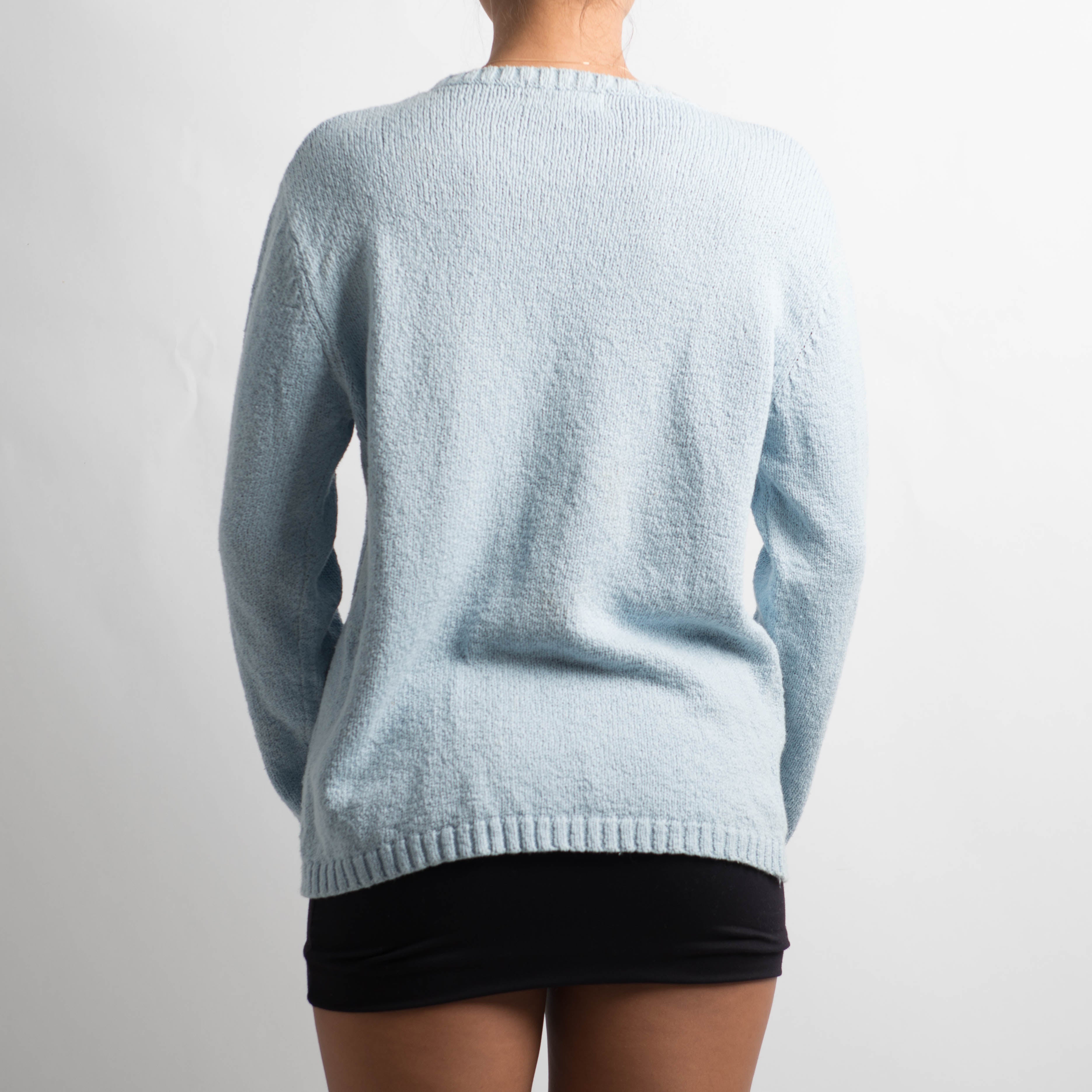 BLUE KNIT SWEATER