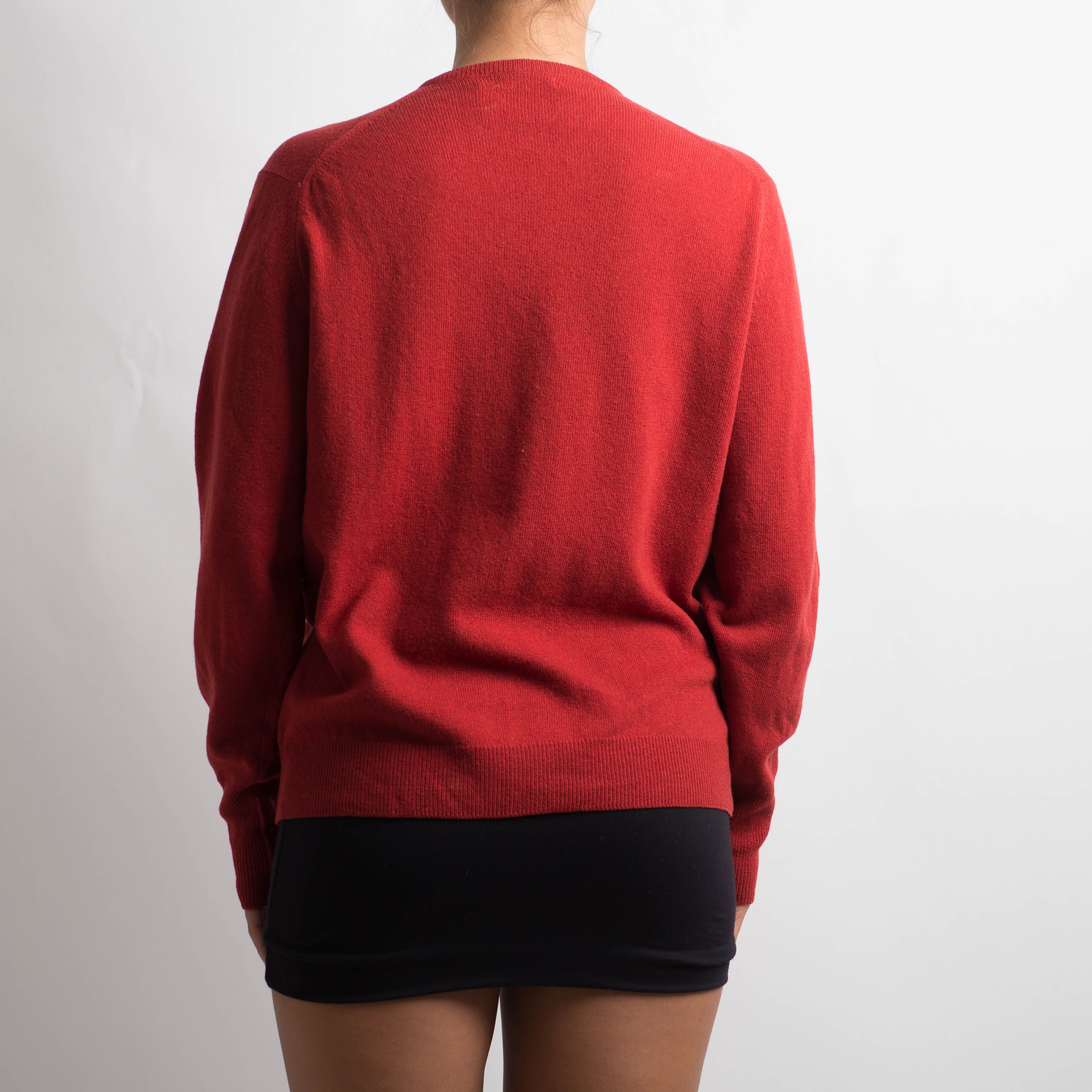 RUST WOOL CARDIGAN