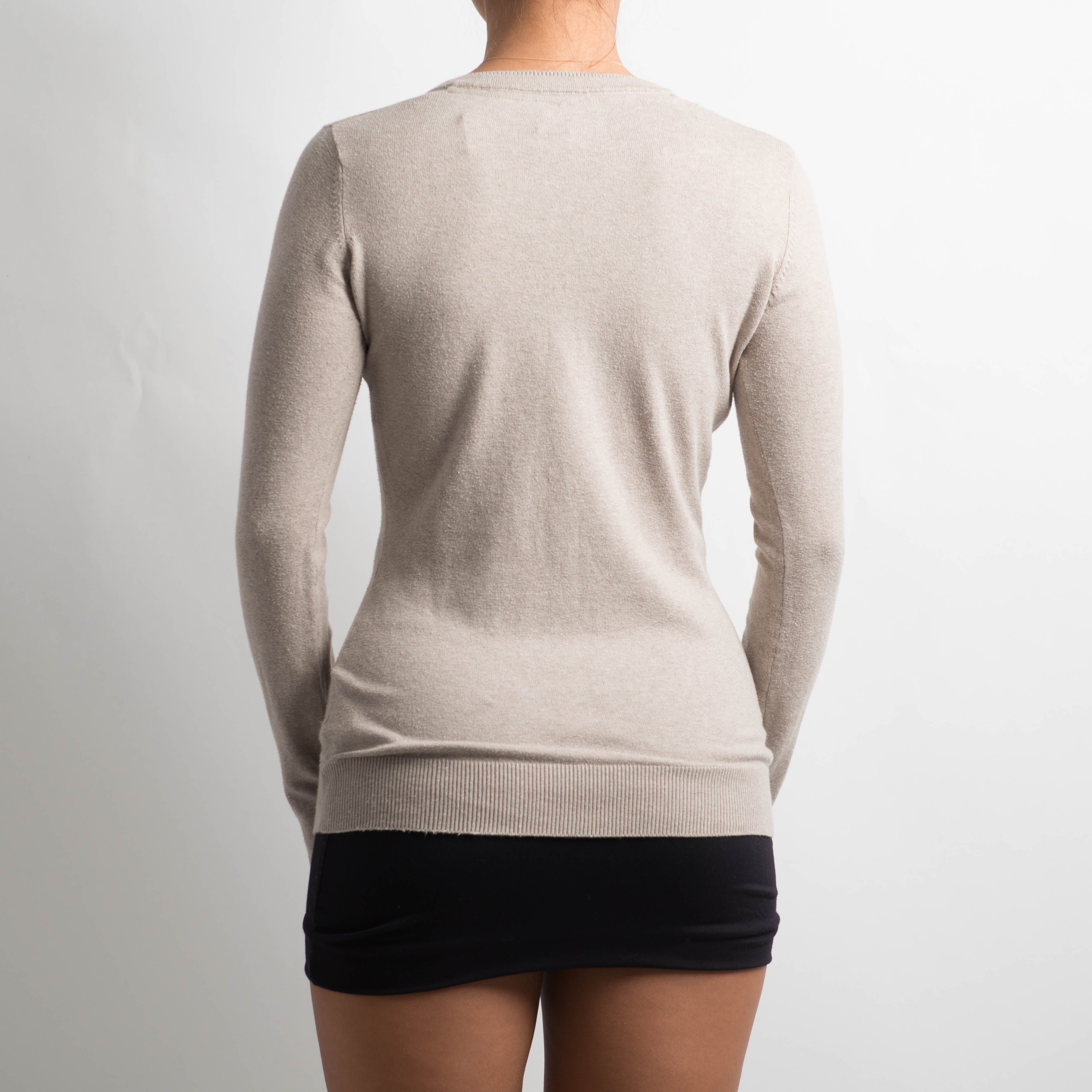 GREIGE BUTTON CARDIGAN