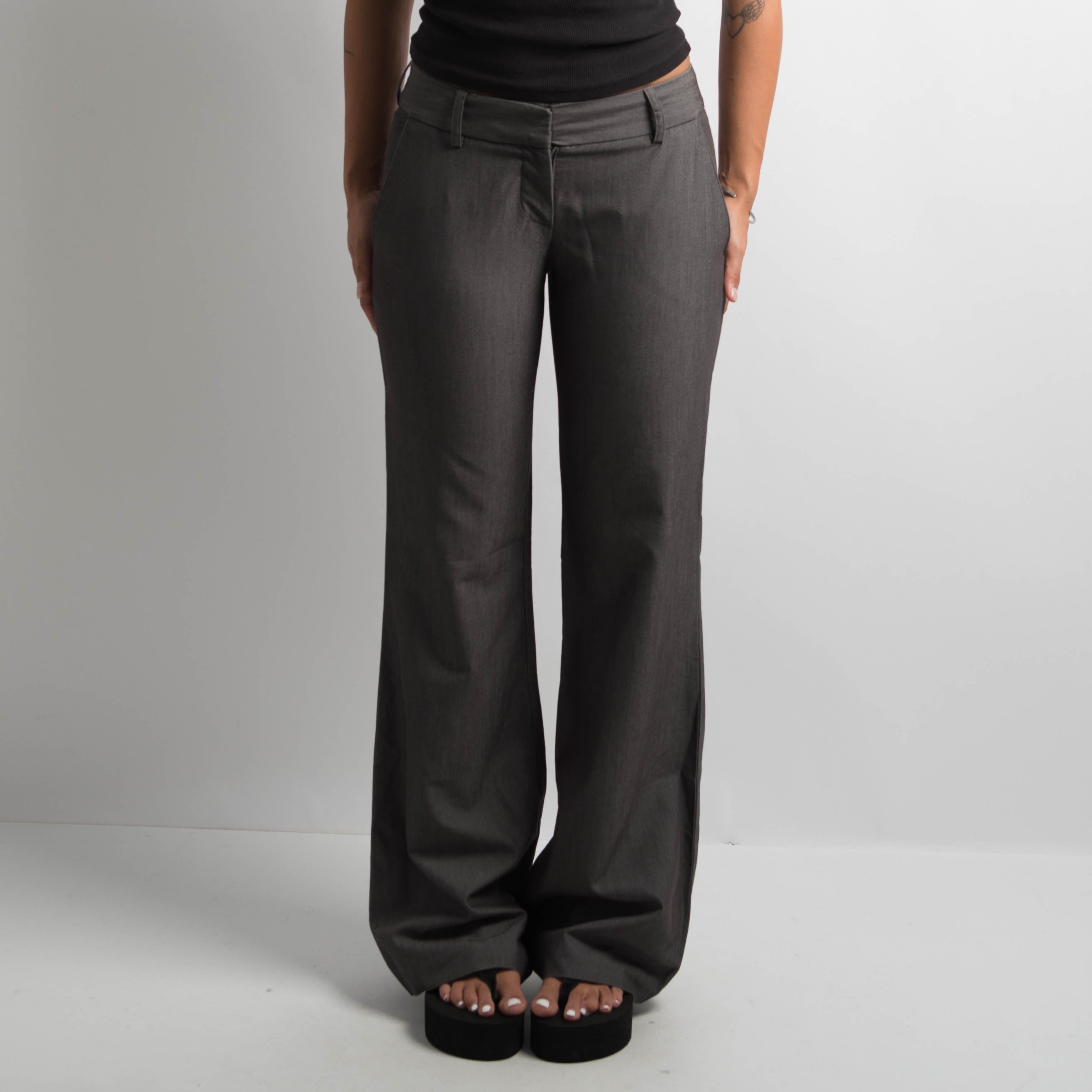 GREY BOOTCUT TROUSERS
