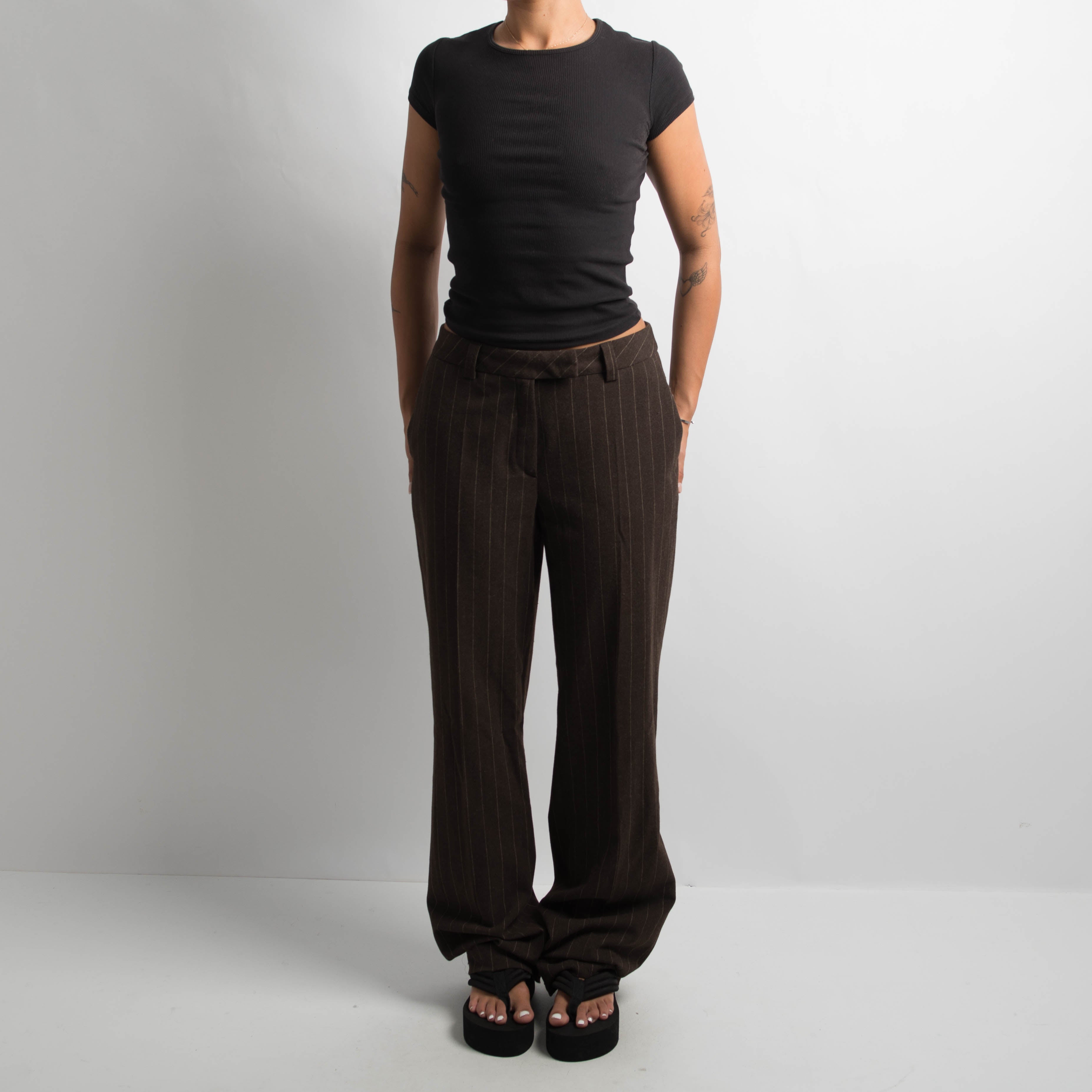 BROWN STRIPE TROUSERS