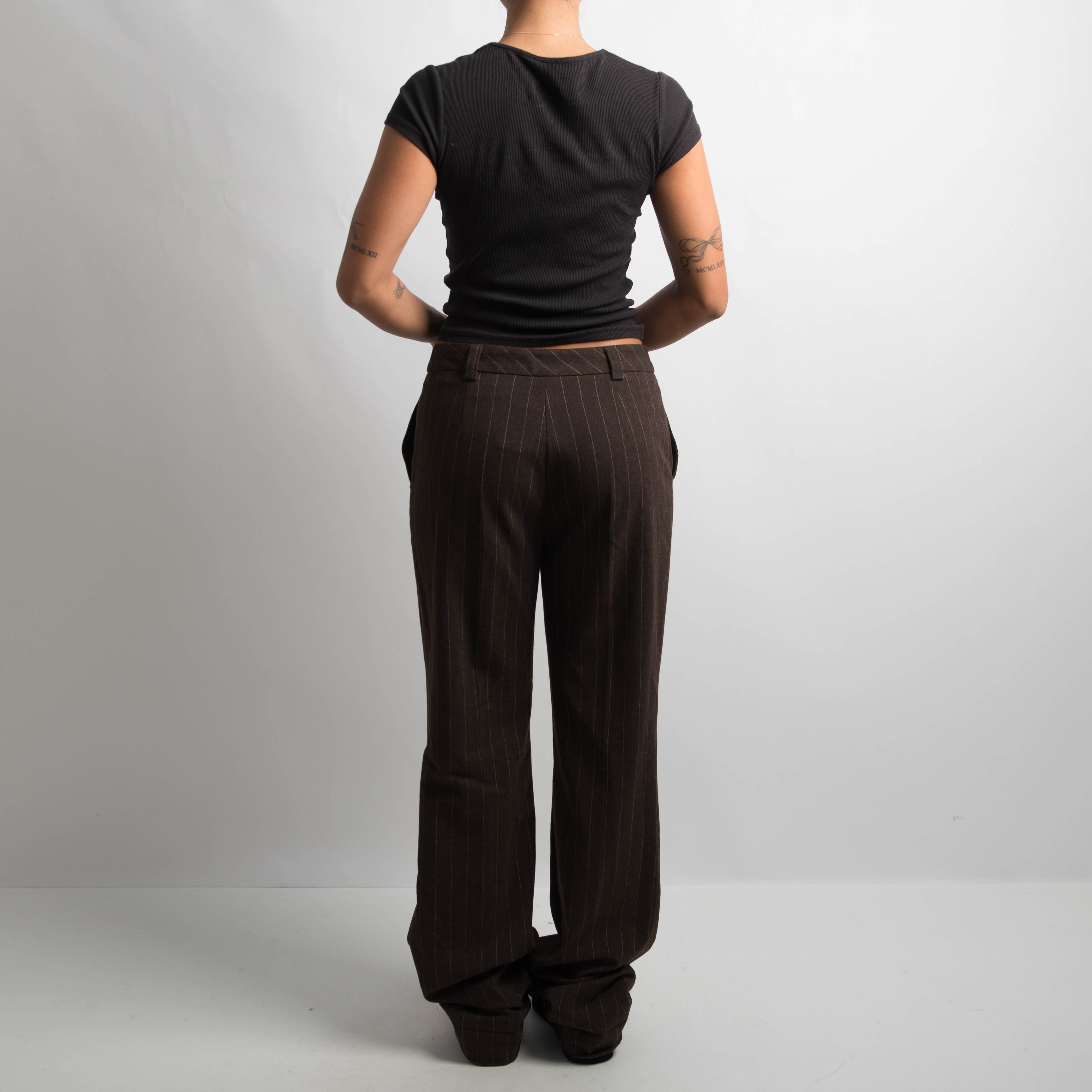 BROWN STRIPE TROUSERS
