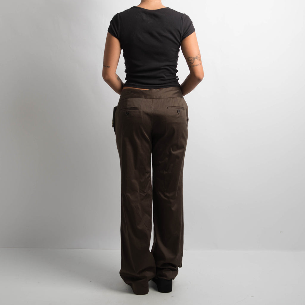 BROWN BUCKLE TROUSERS