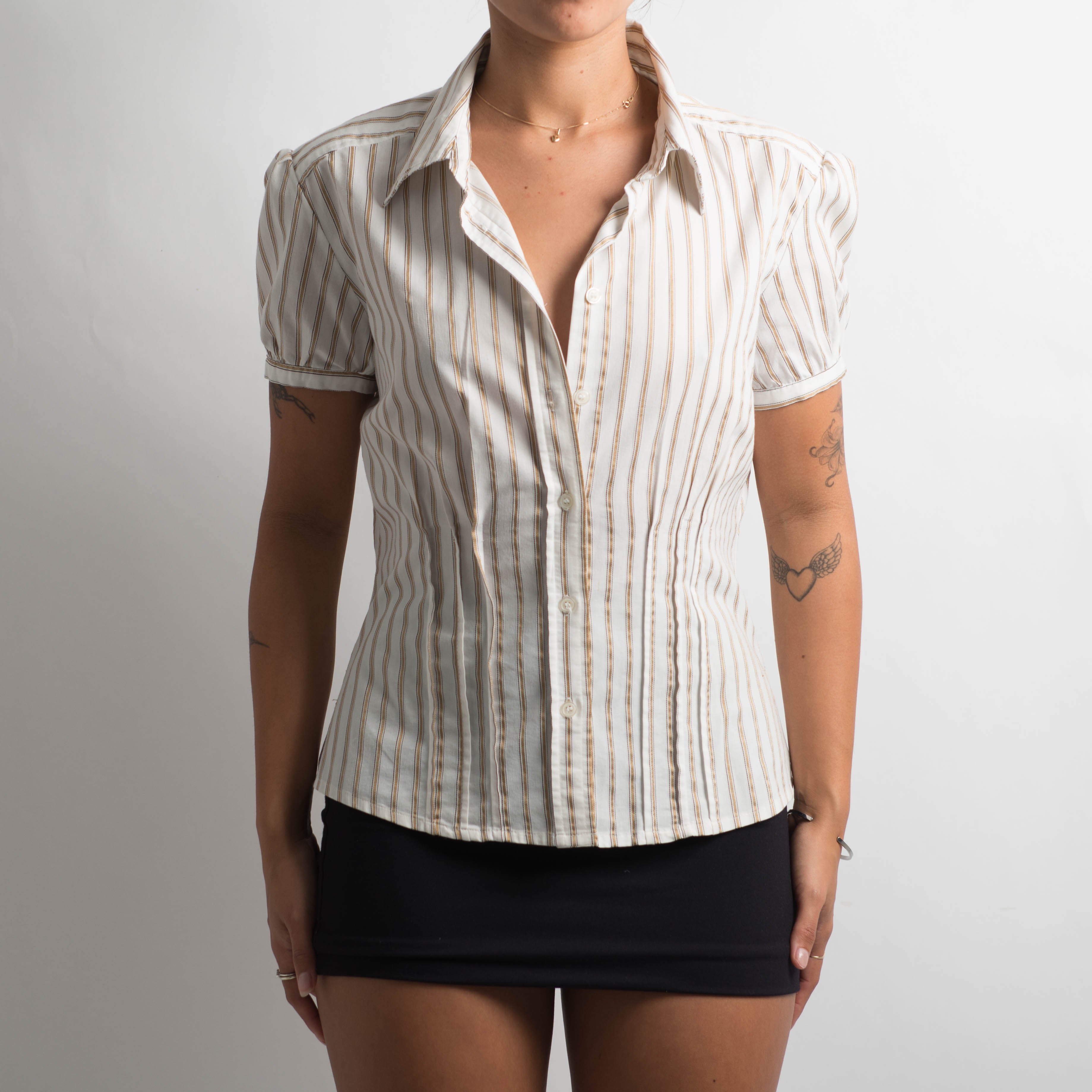 STRIPES SHORT SLEEVE BLOUSE