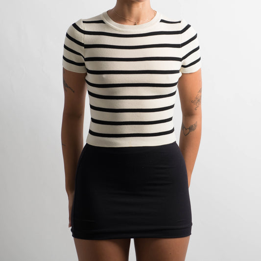 STRIPE KNIT CROP TOP
