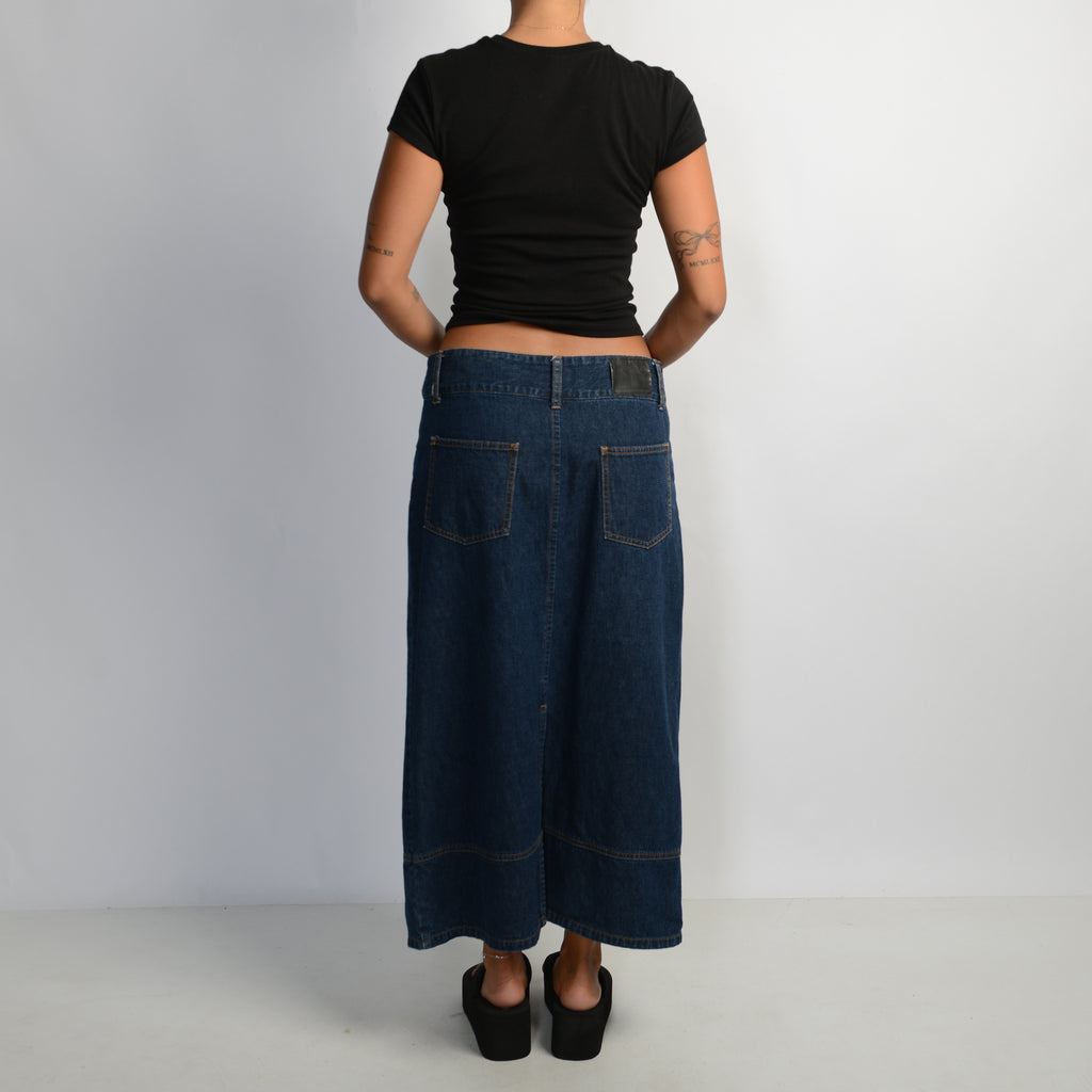 DARK WASH DENIM SKIRT