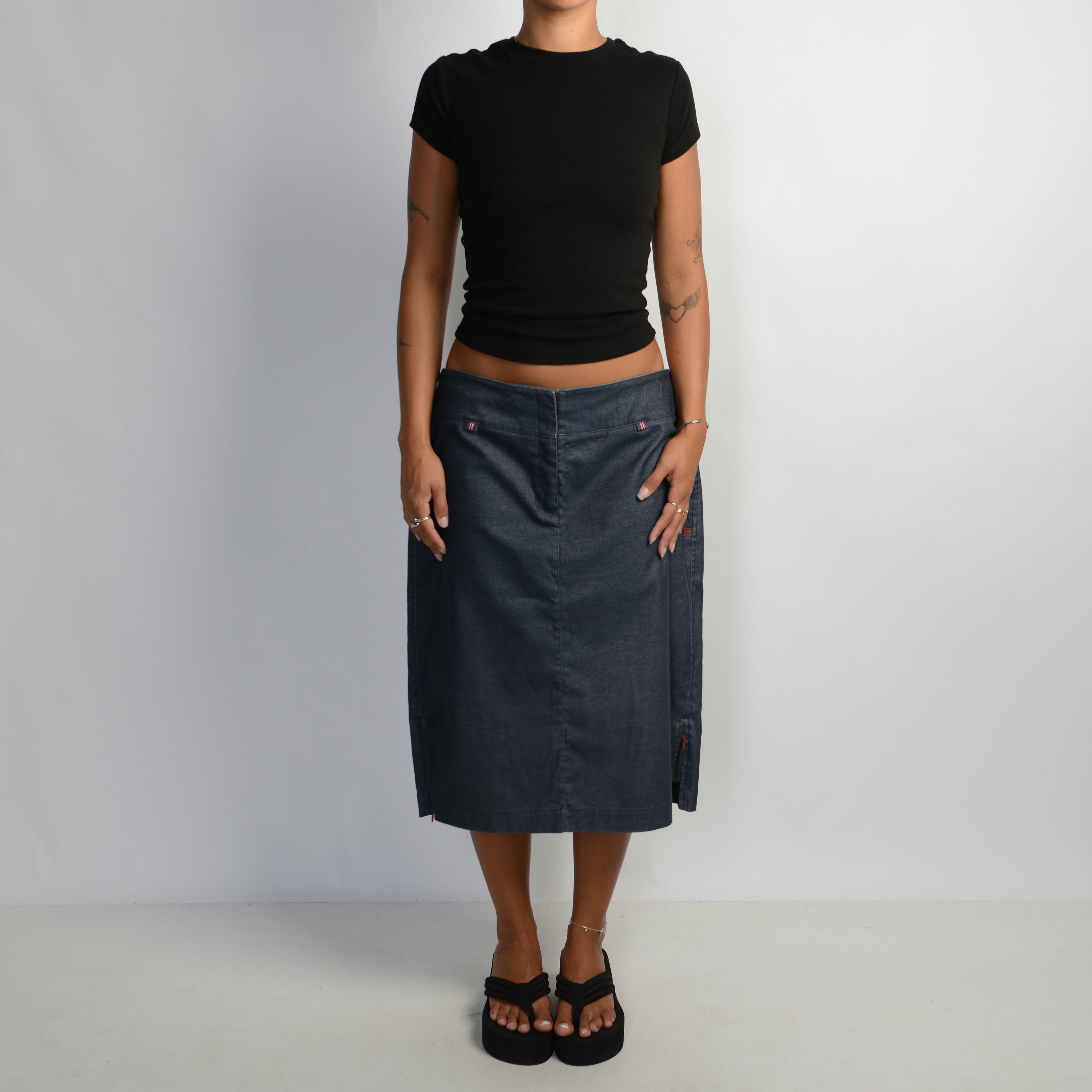 DENIM MIDI SKIRT