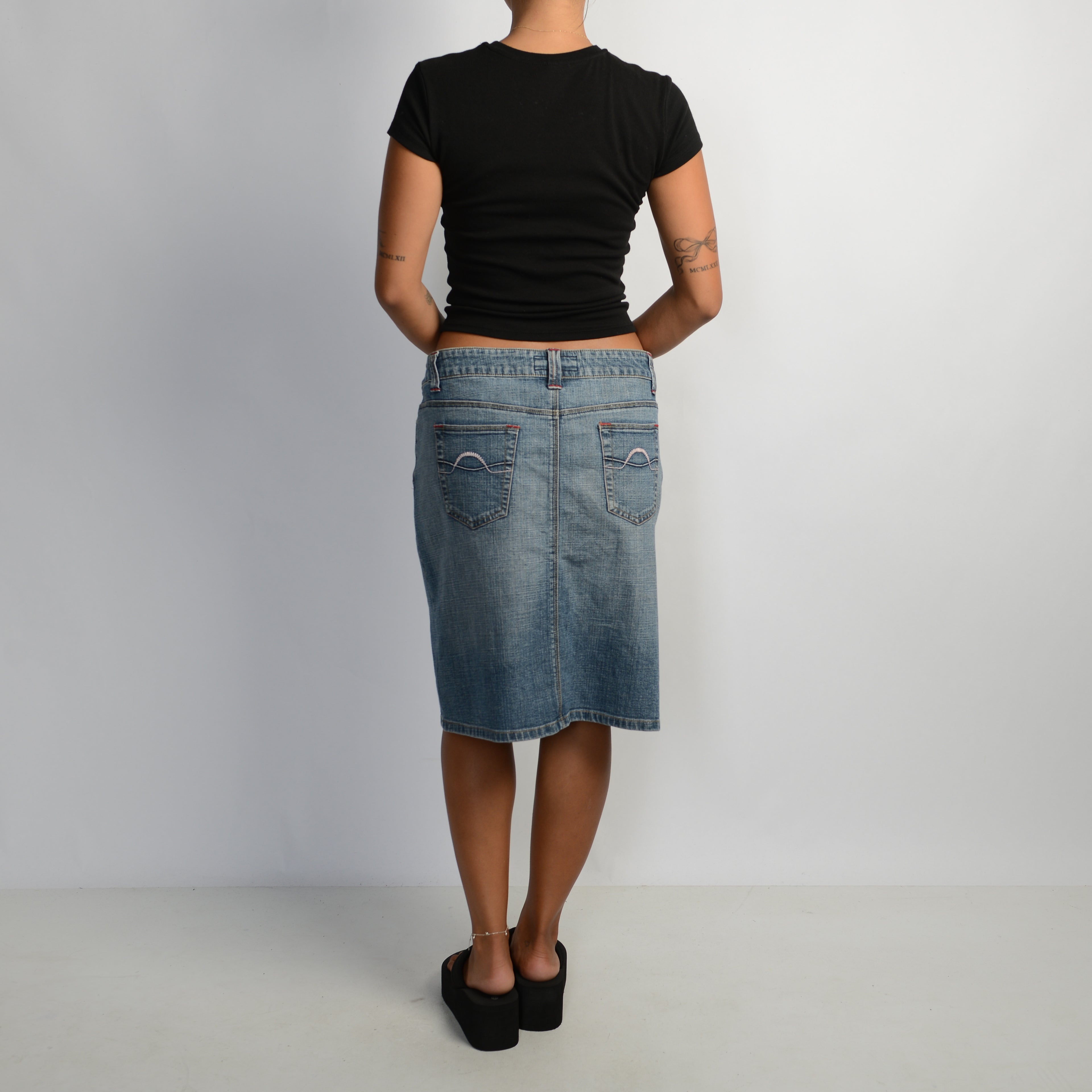 DENIM MIDI SKIRT
