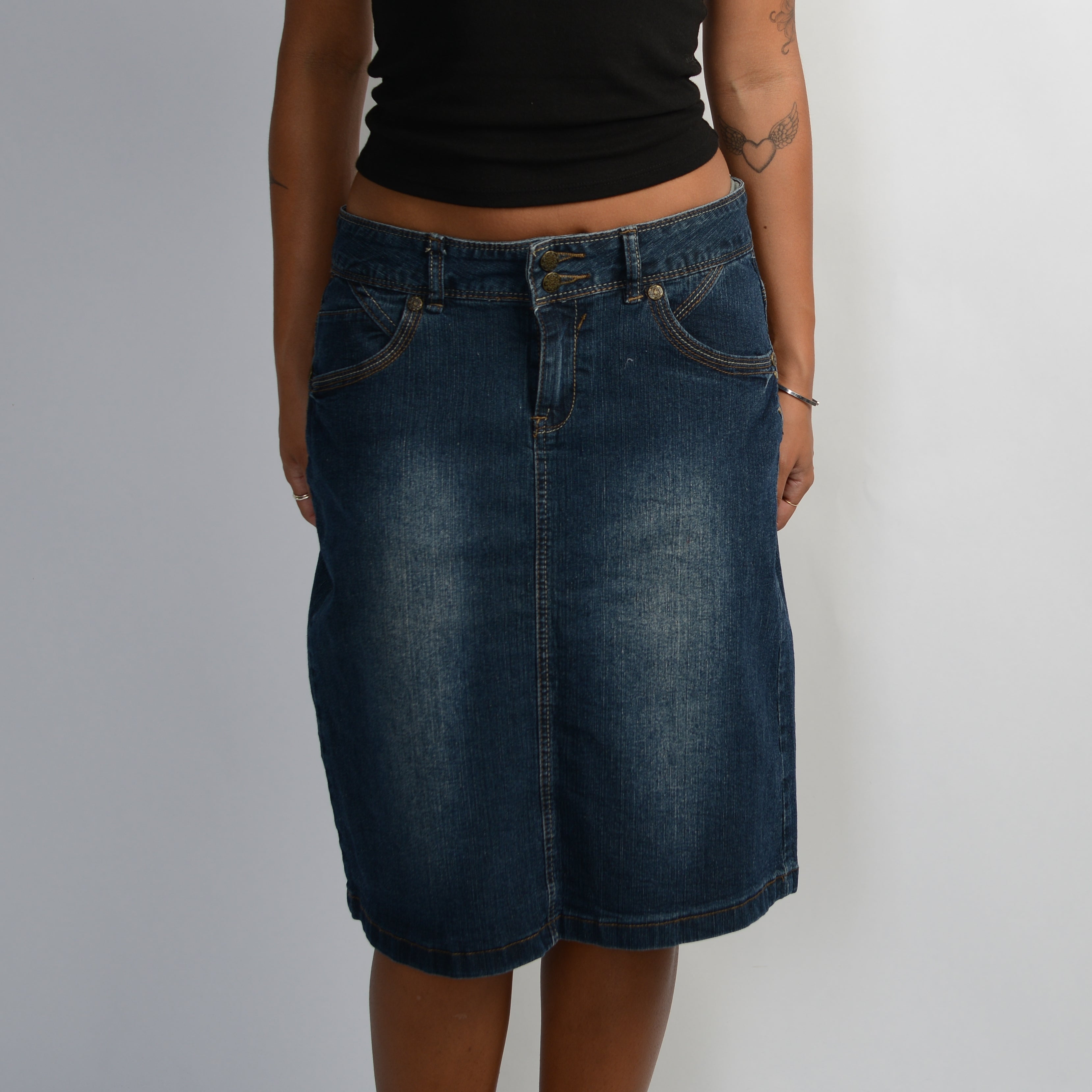 DENIM MIDI SKIRT