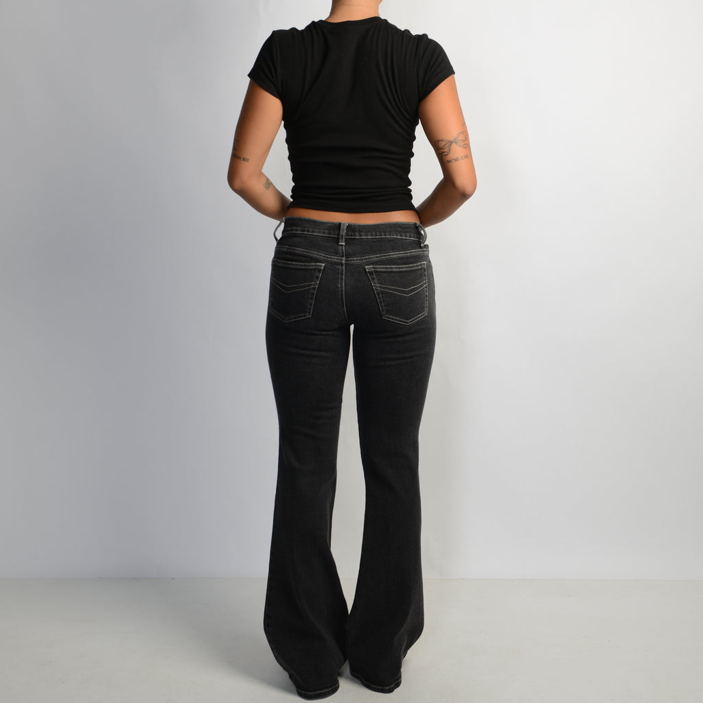 FADED BLACK FLARE JEANS