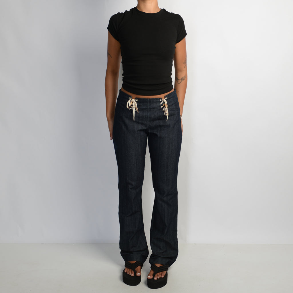 LACE UP BOOTCUT JEANS