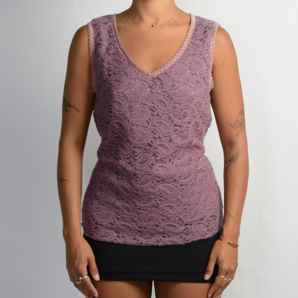 MAUVE LACE TOP