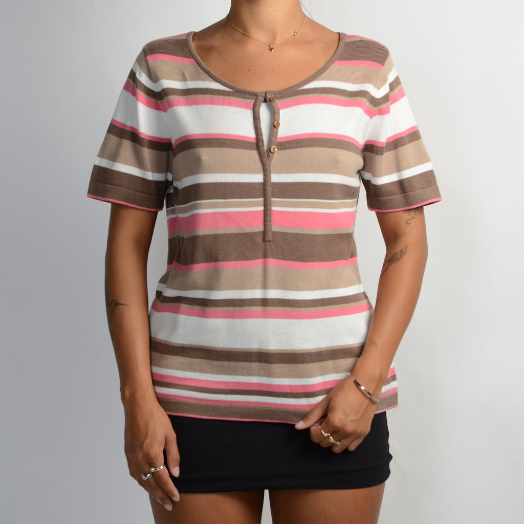 KNIT STRIPE TEE