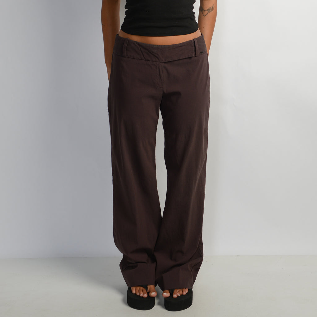 DEEP TAUPE WIDE LEG PANTS