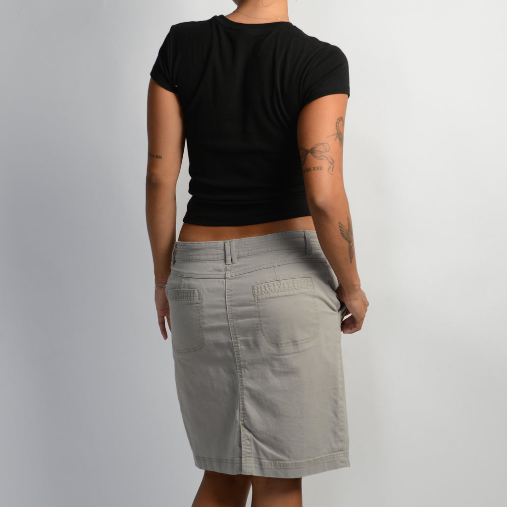 GREY CARGO SKIRT