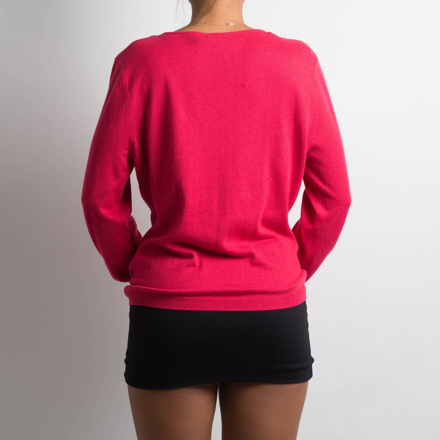 HOT PINK KNIT CARDIGAN