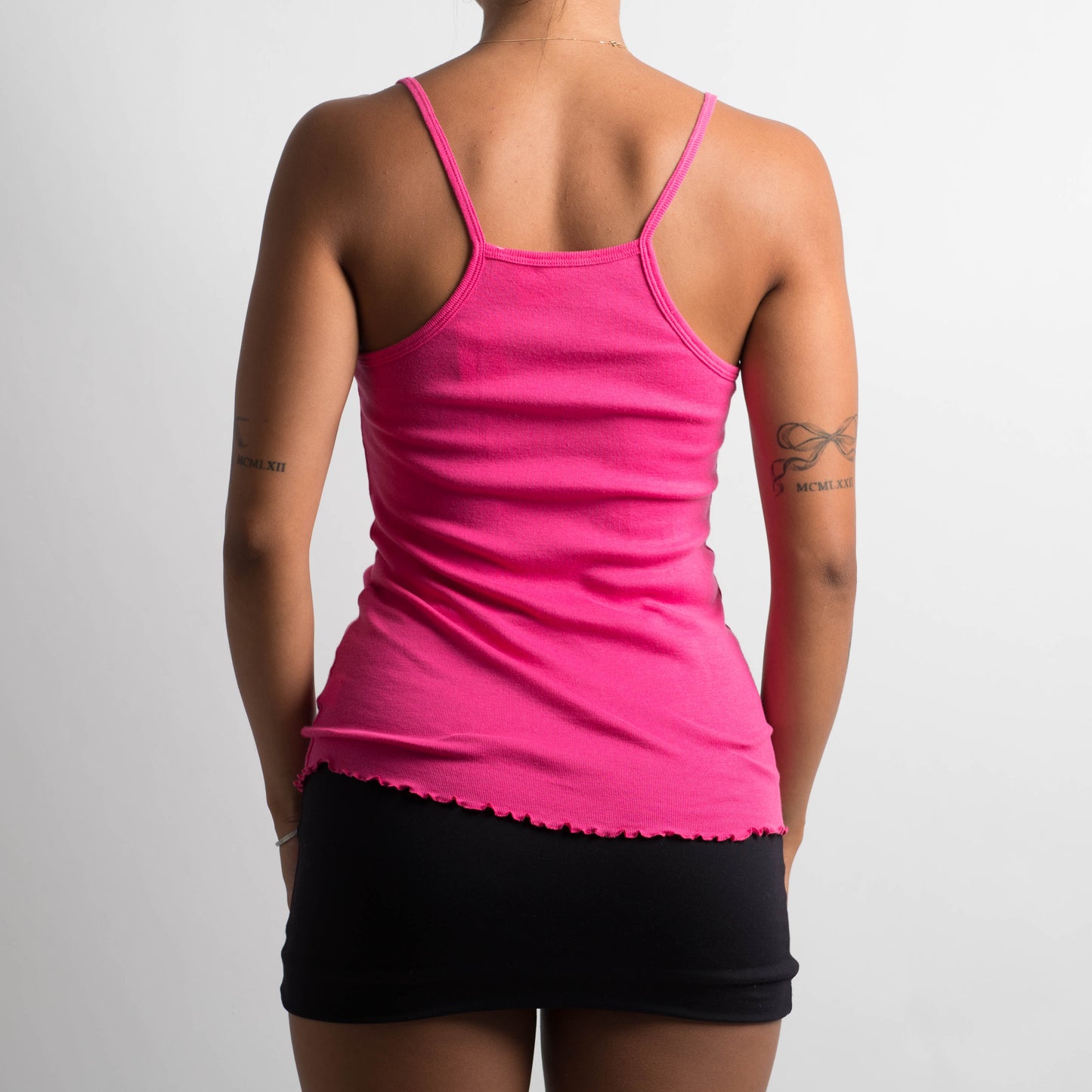 HOT PINK BEADED CAMISOLE