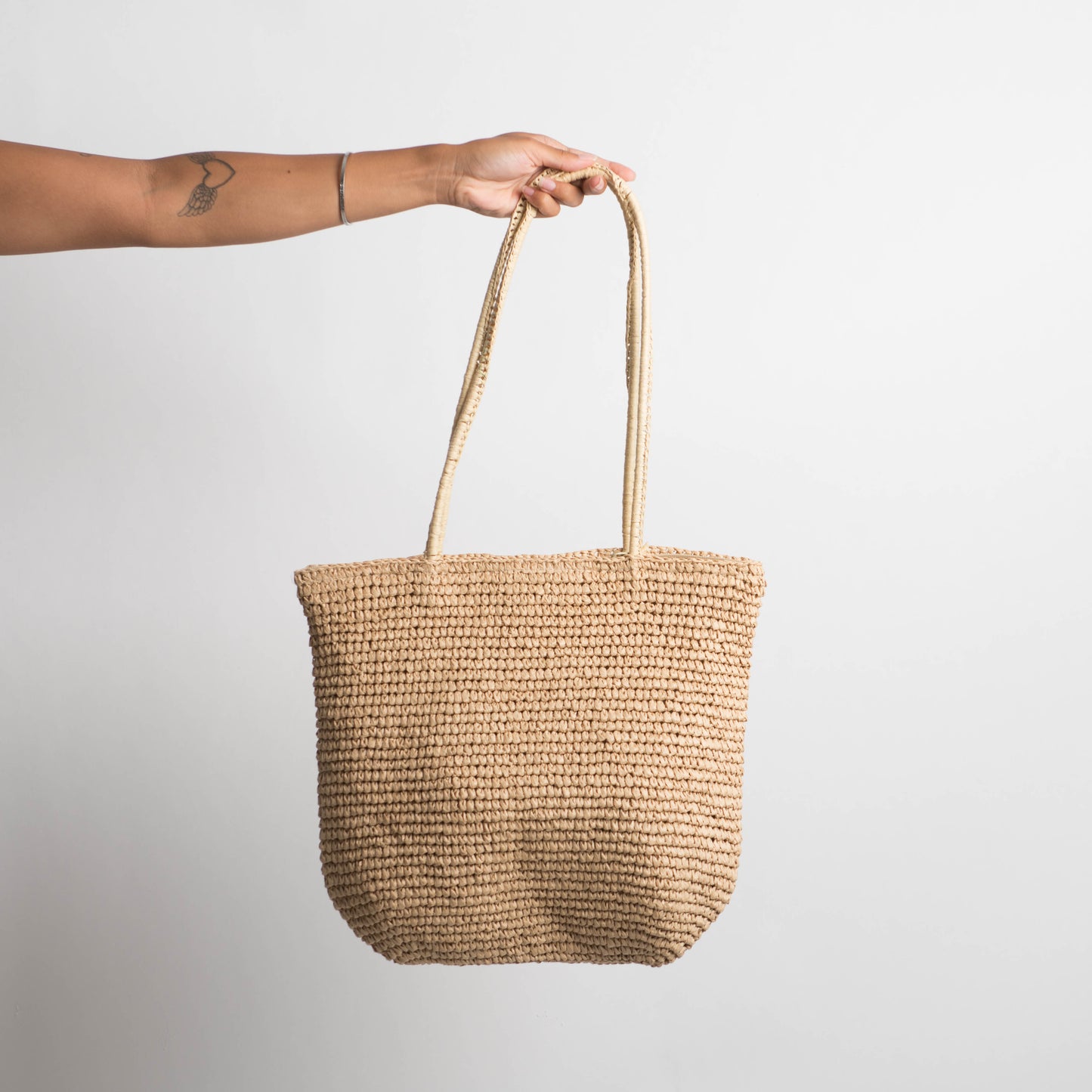 BEIGE STRAW BAG