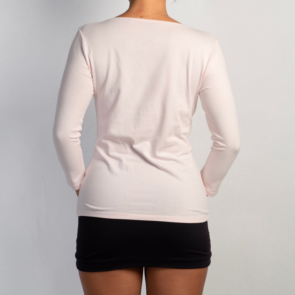 BABY PINK 3/4 SLEEVE TOP