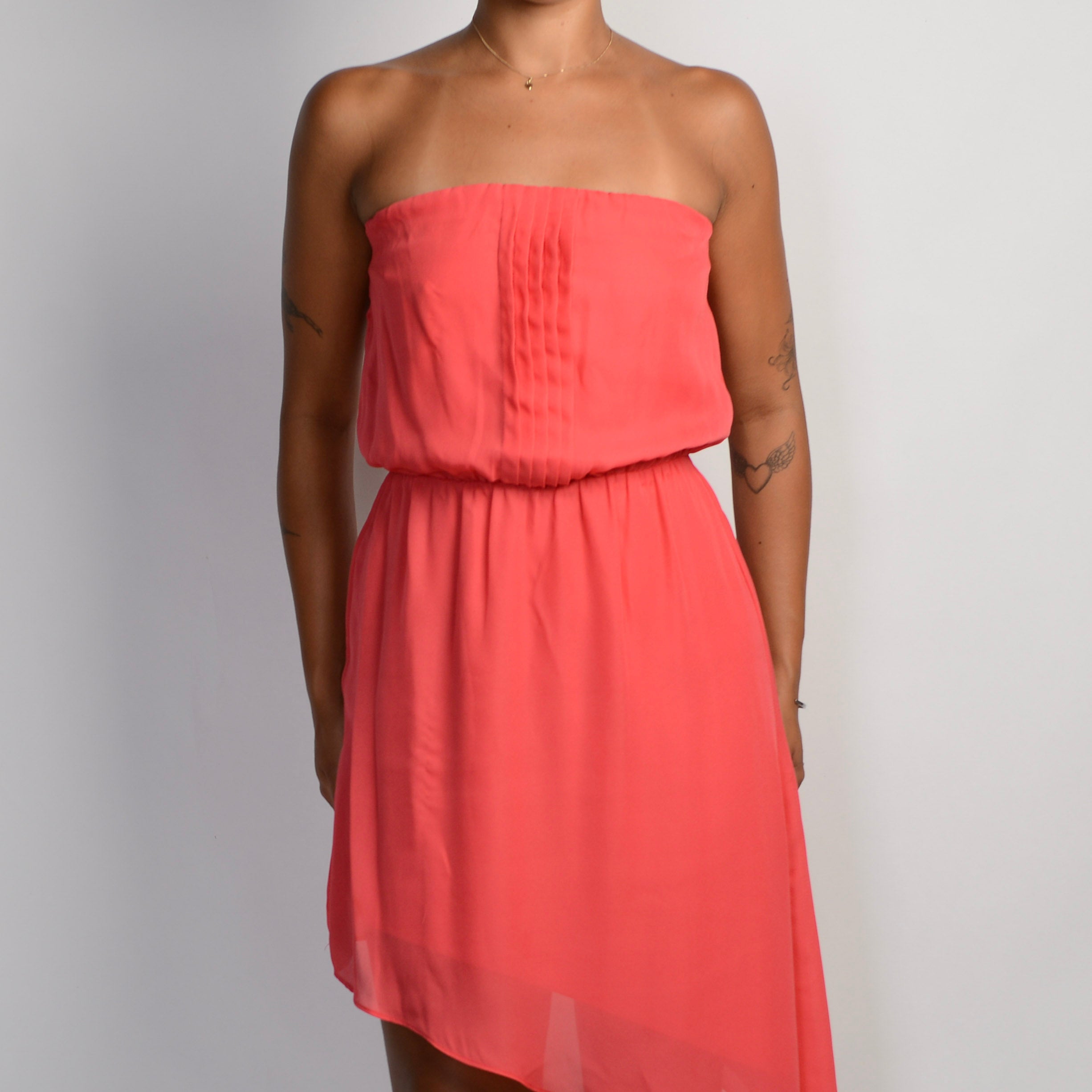 HOT PINK ASYMMETRIC DRESS