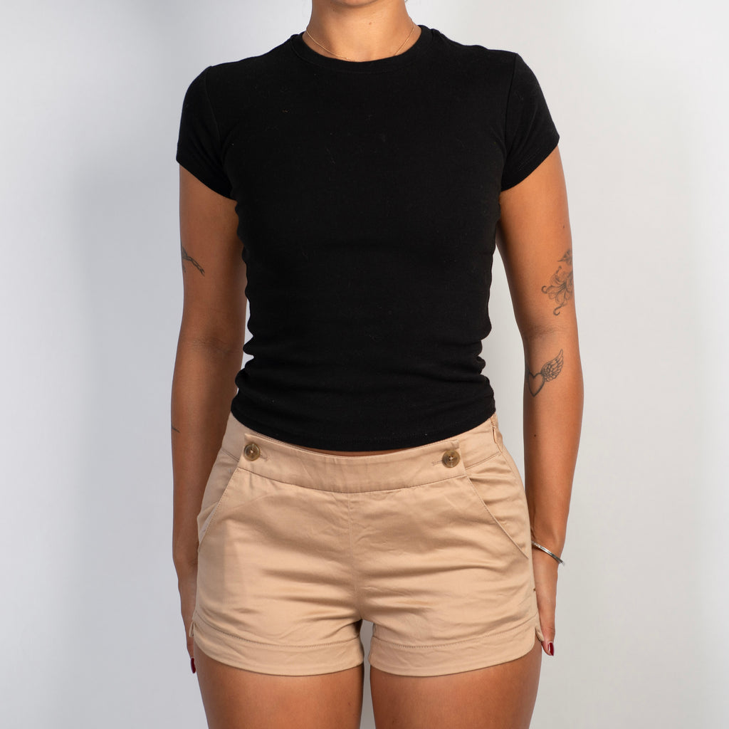 TAN MINI SHORTS