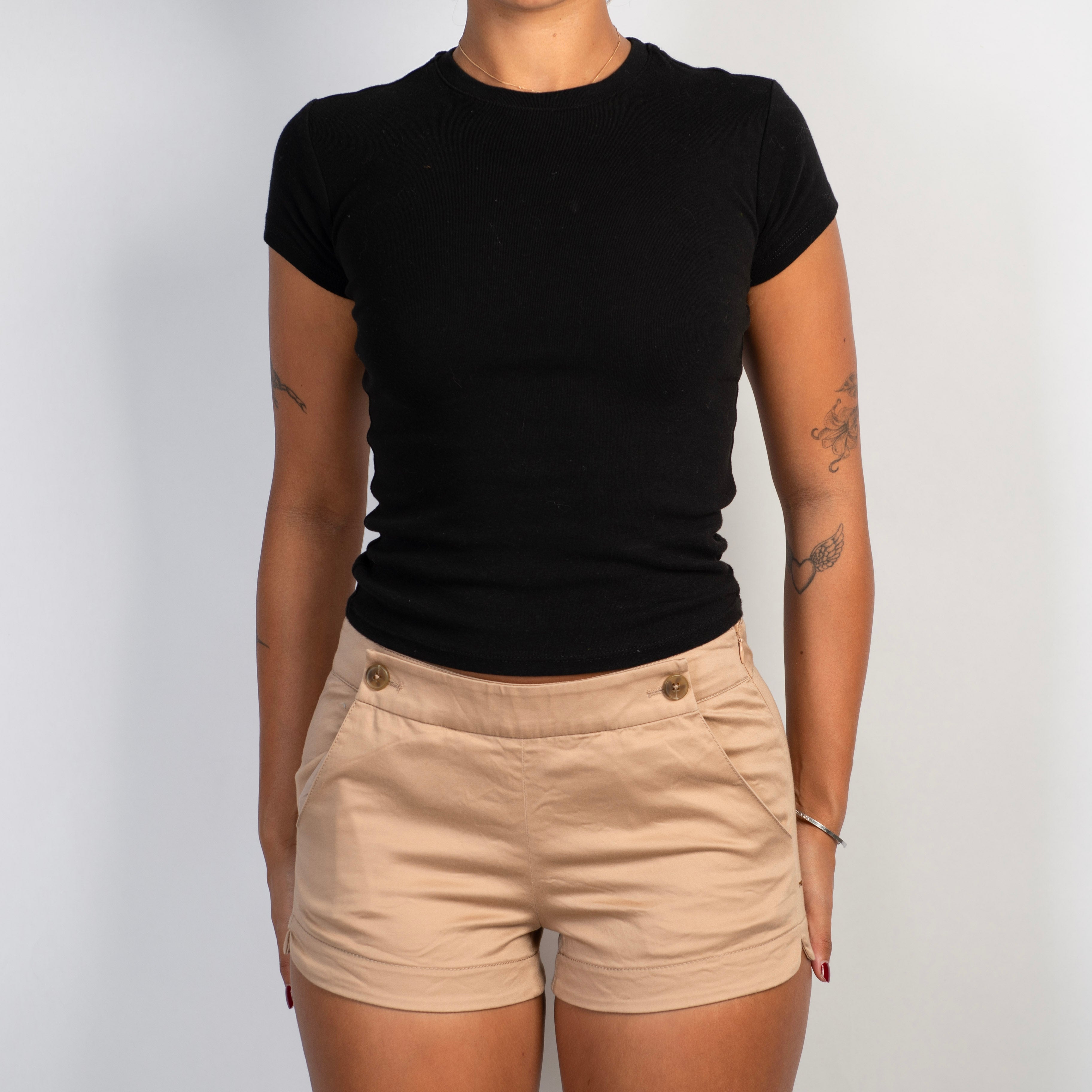 TAN MINI SHORTS