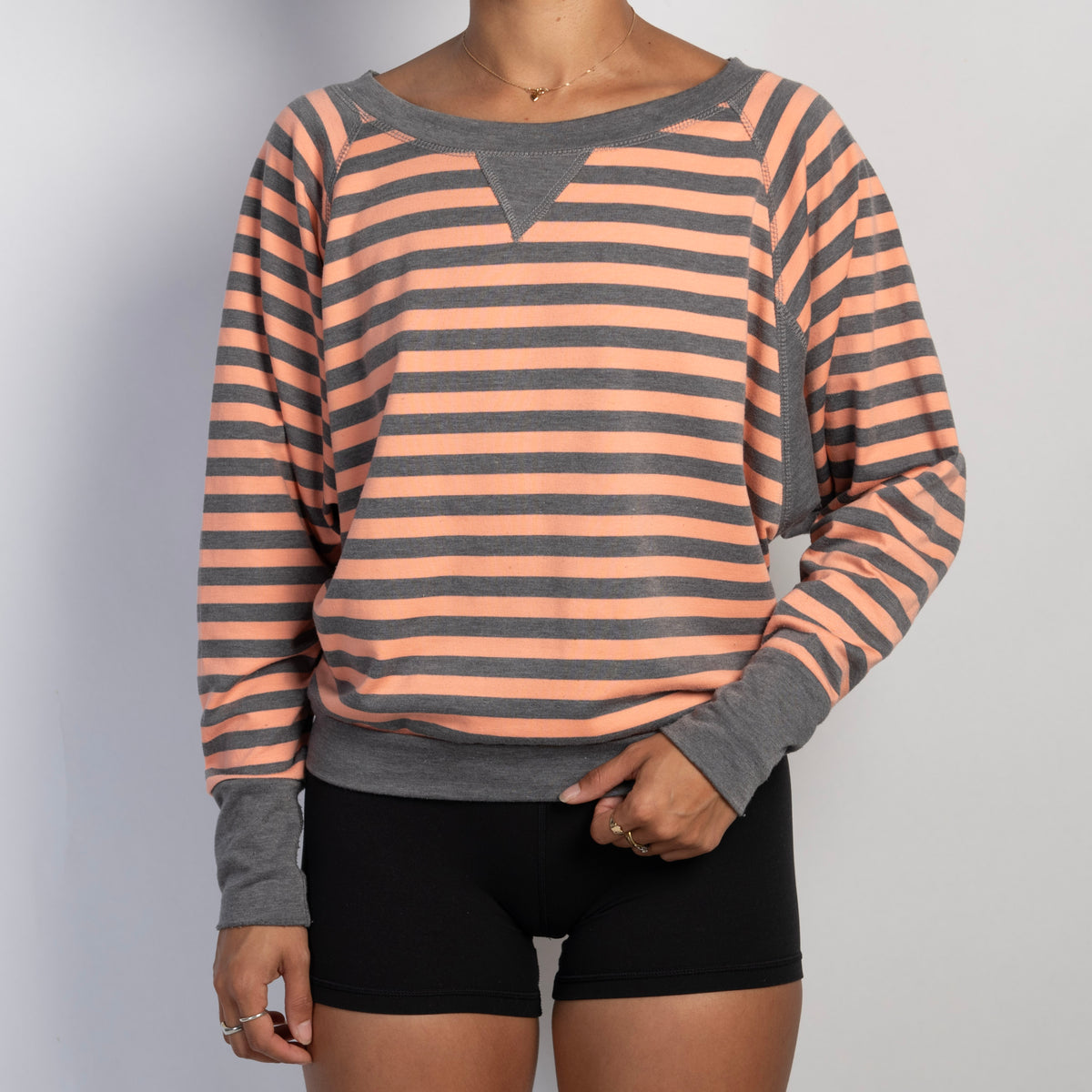 PEACH STRIPE TOP