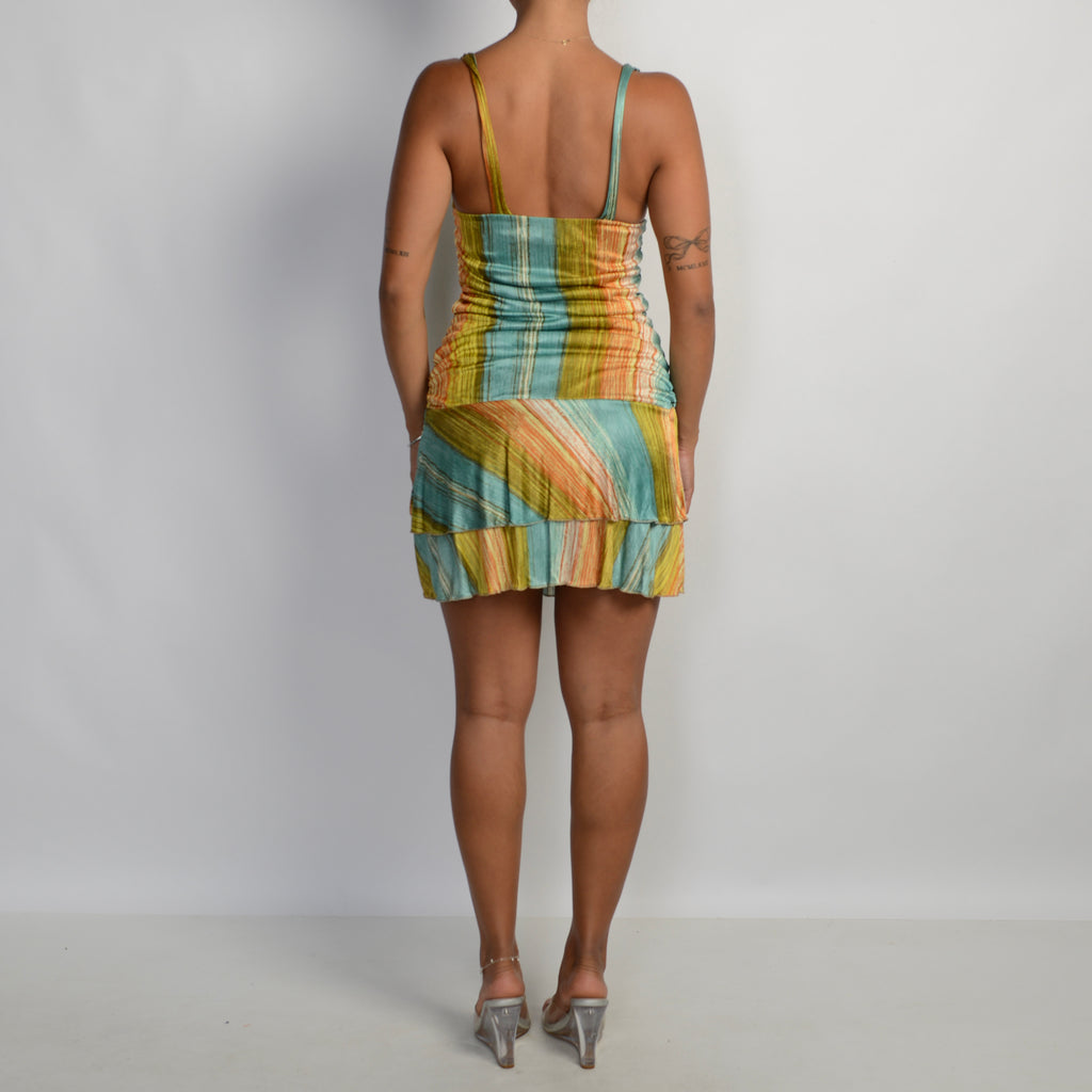 SLINKY PATTERN MINI DRESS