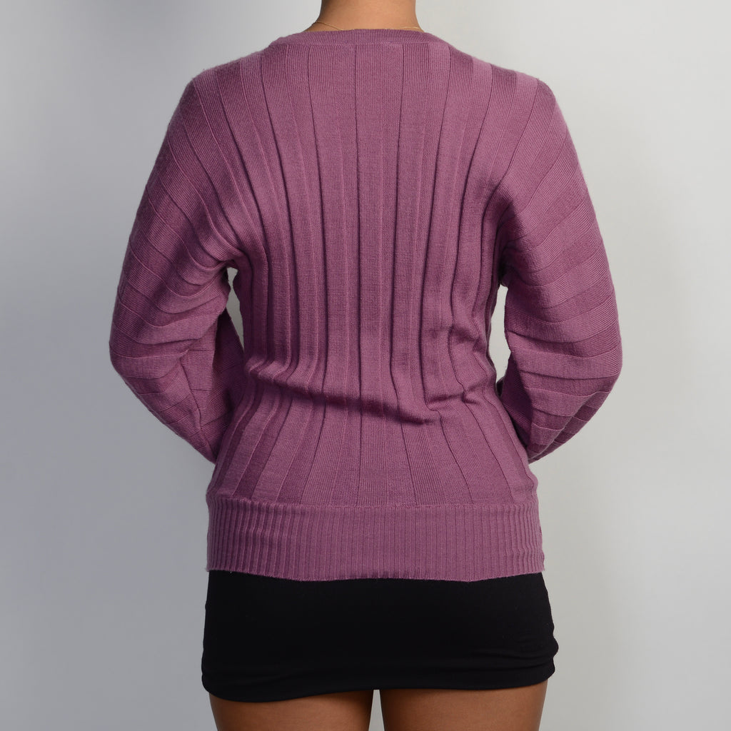 MAUVE RIBBED SWEATER