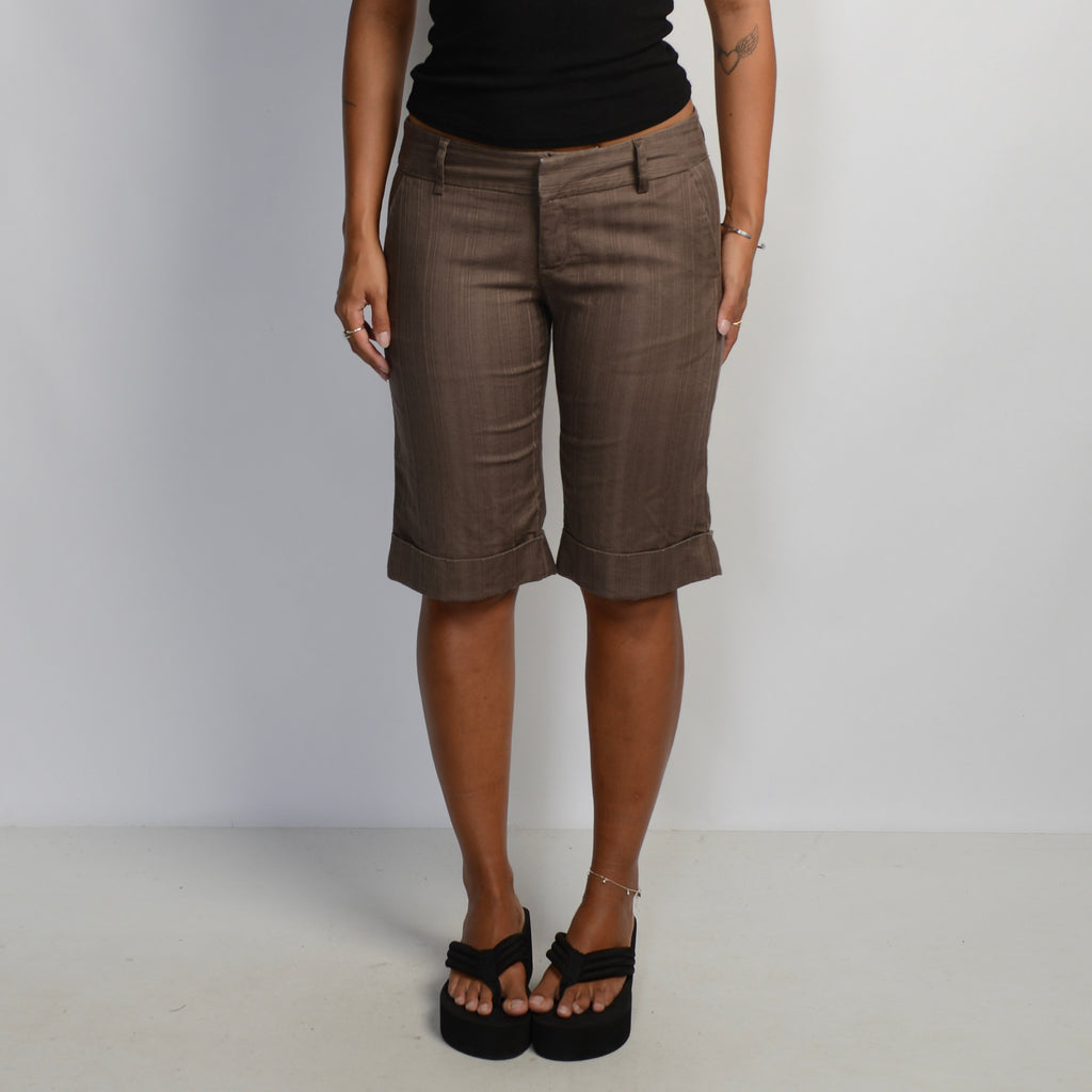 BROWN CROP PANTS