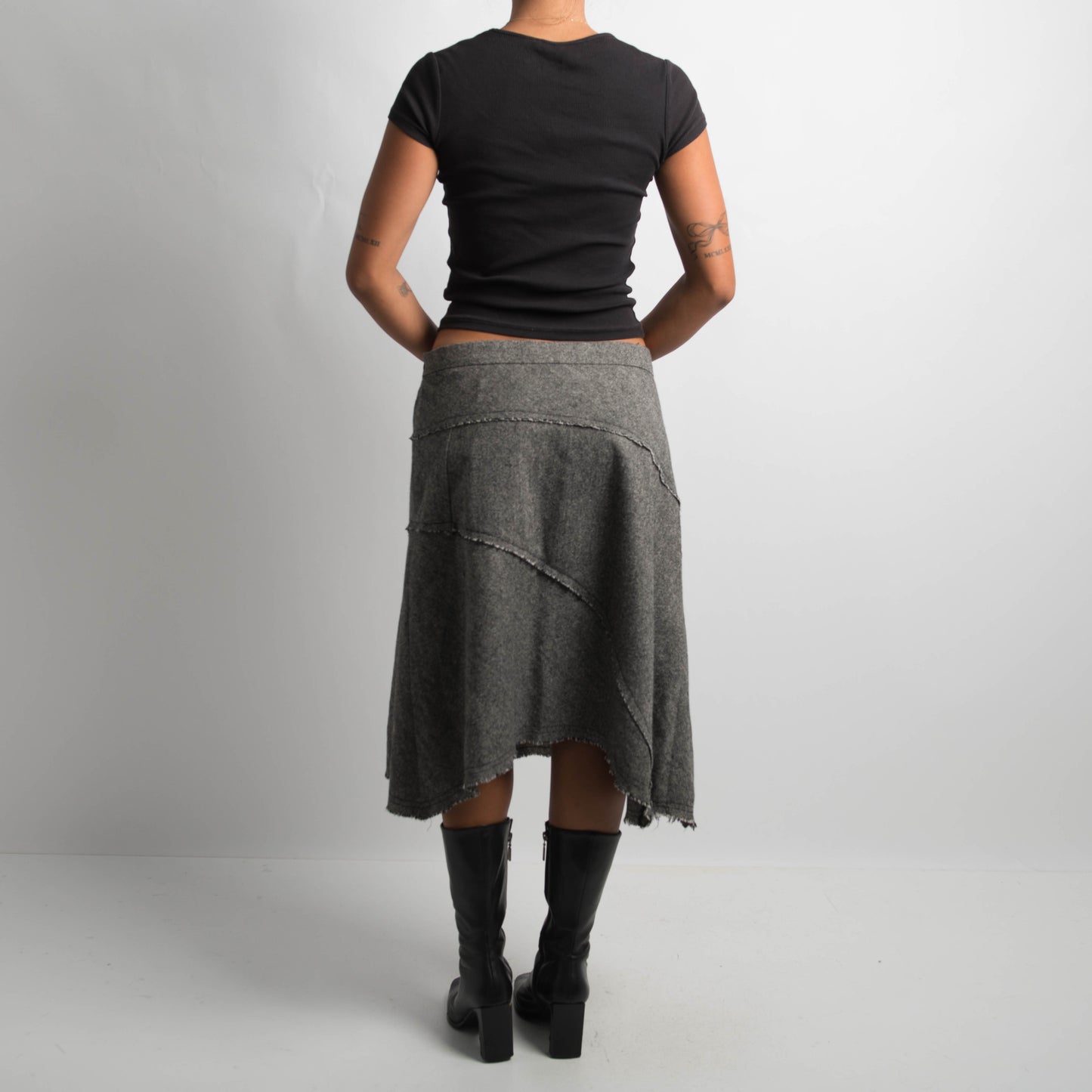 WOOL MIDI SKIRT