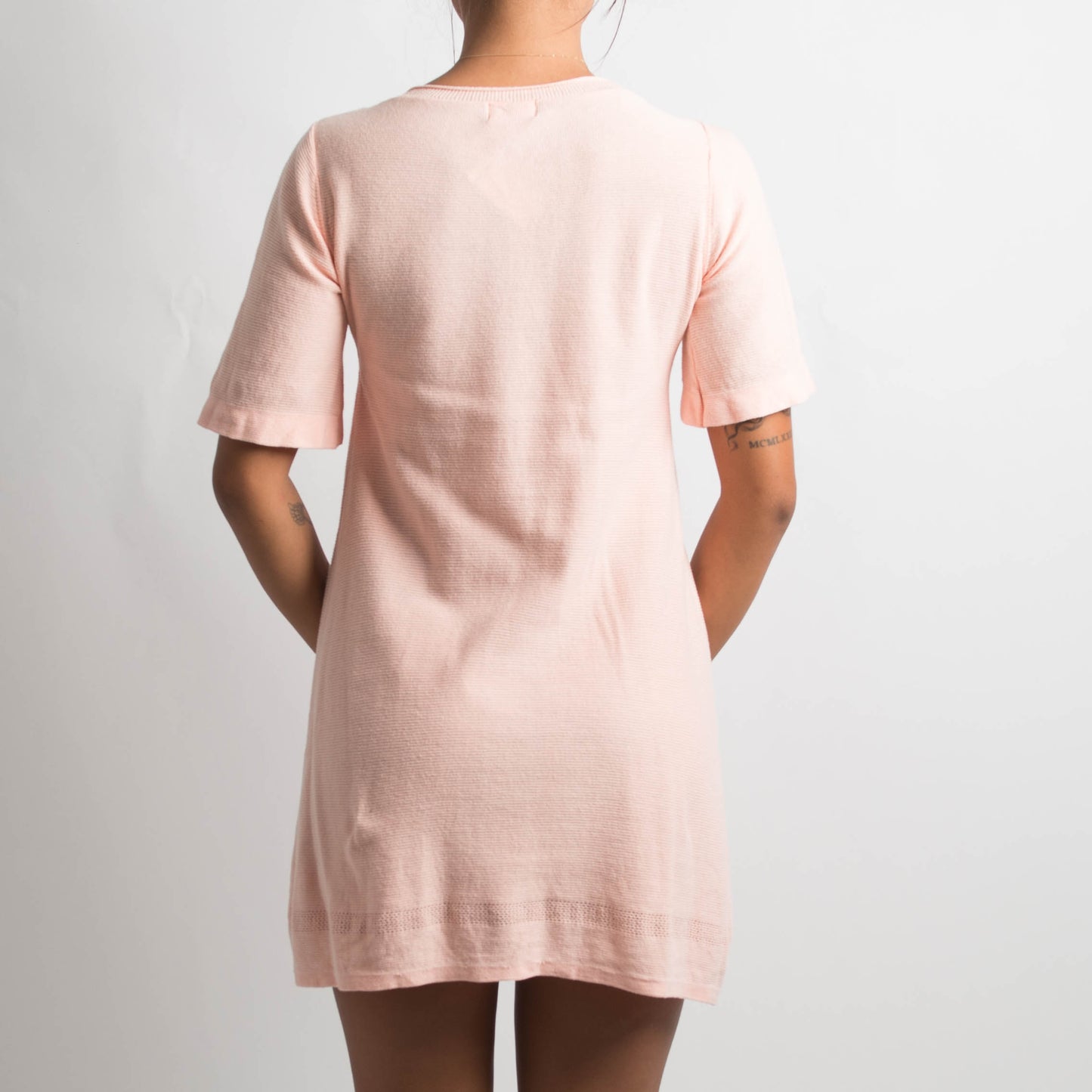 PEACH KNIT DRESS