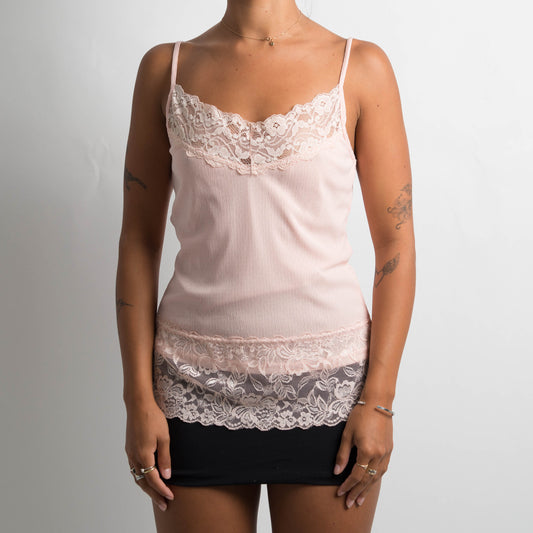 PINK MESH CAMISOLE