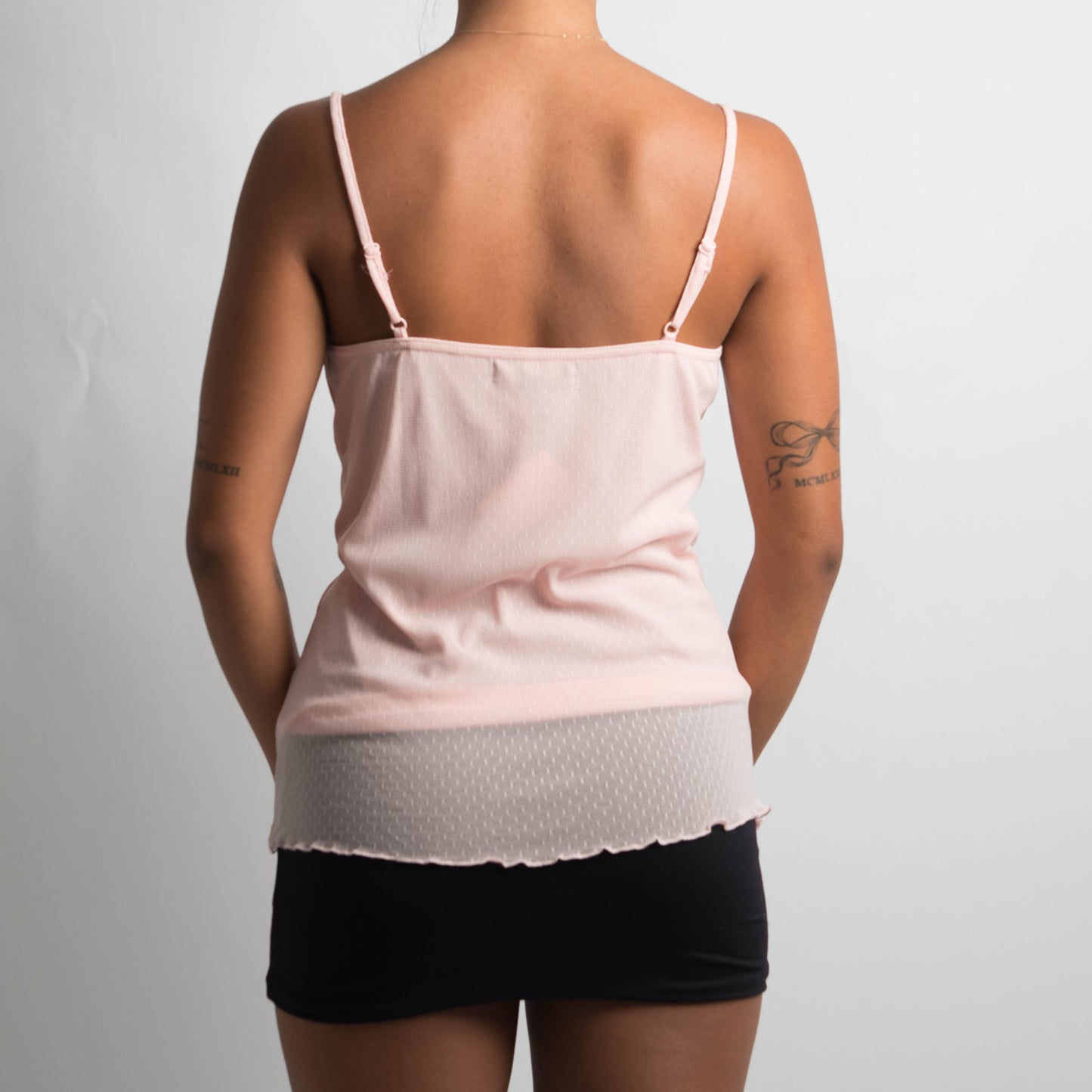 PINK MESH CAMISOLE