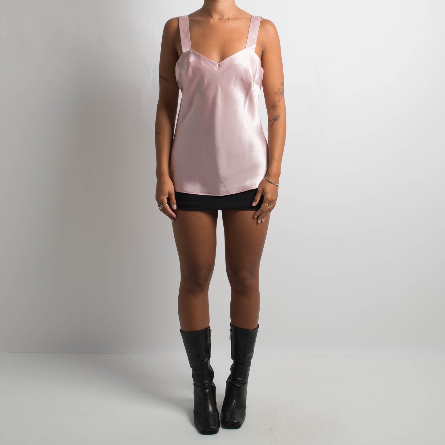 PINK SATIN CAMISOLE